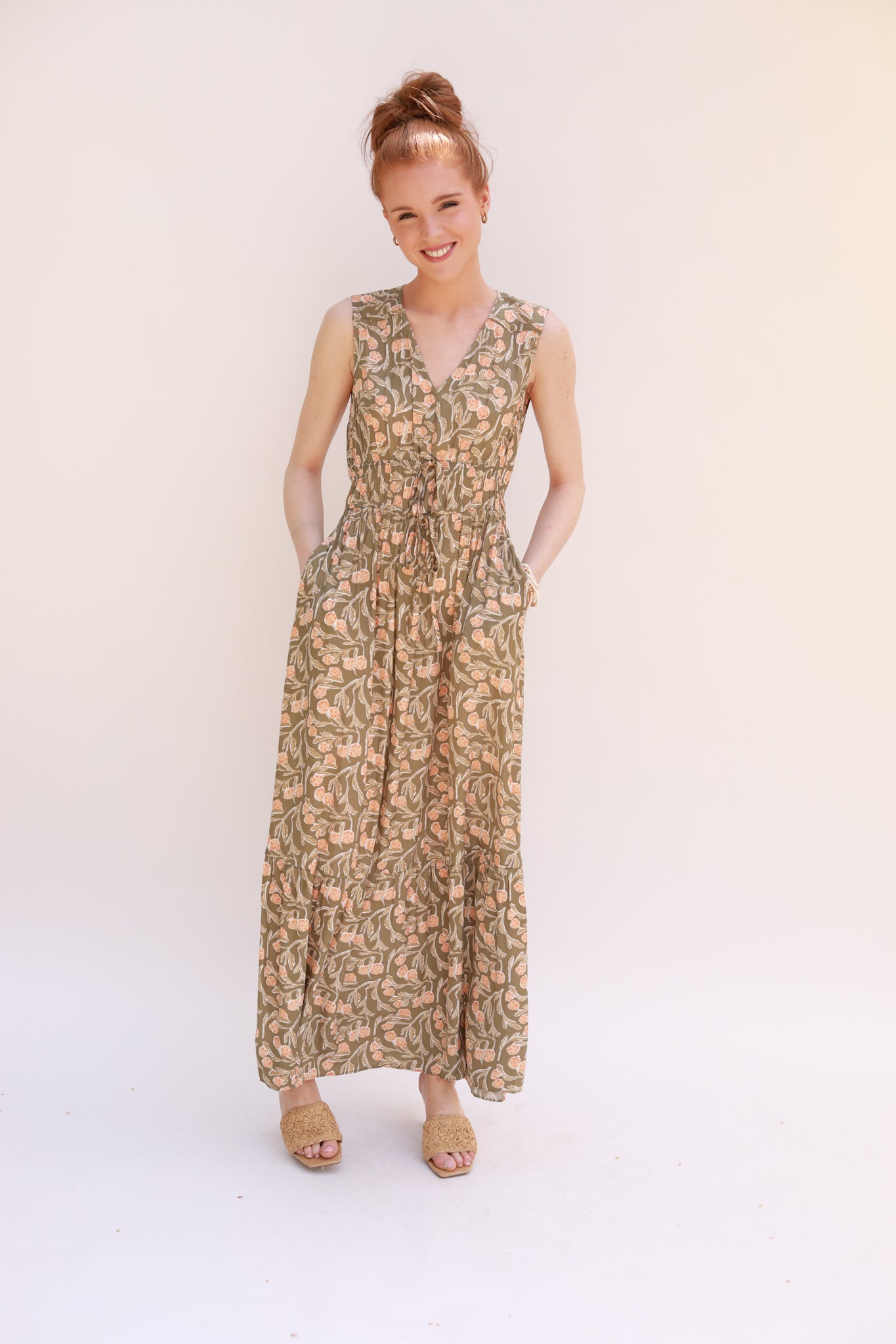 Floral Tie Waist Dress