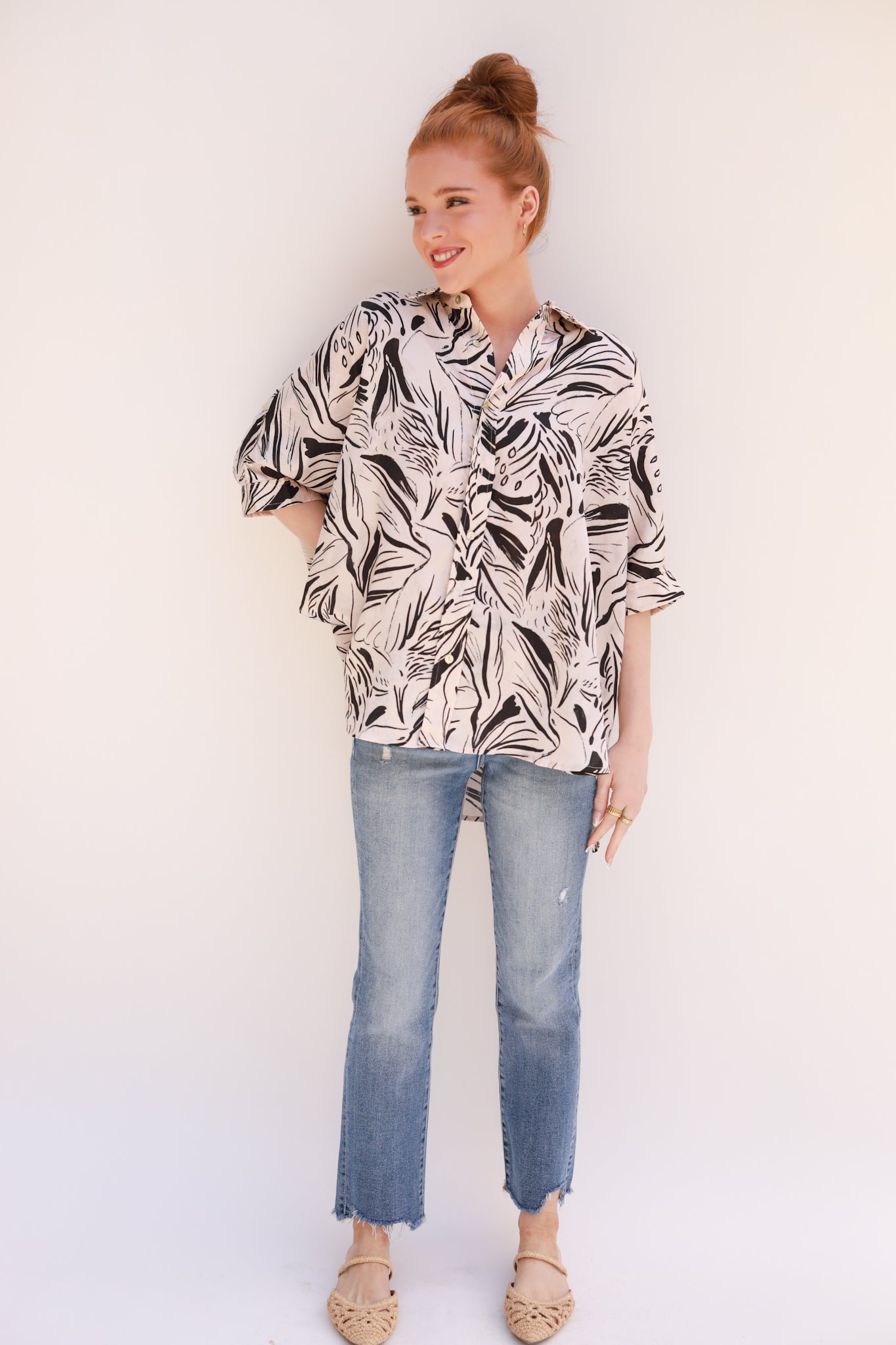Abstract Button Front Top