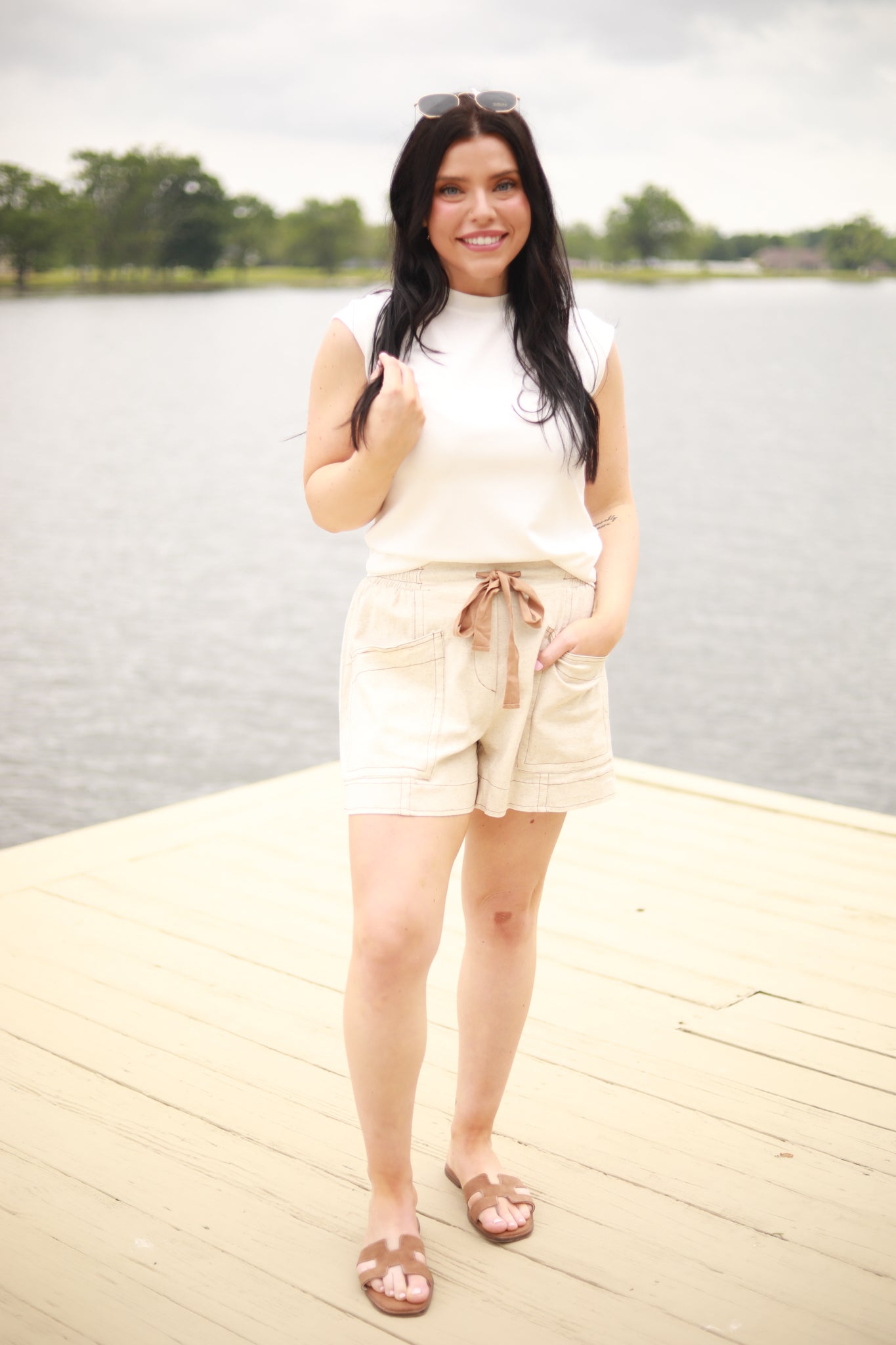 Linen Drawstring Shorts