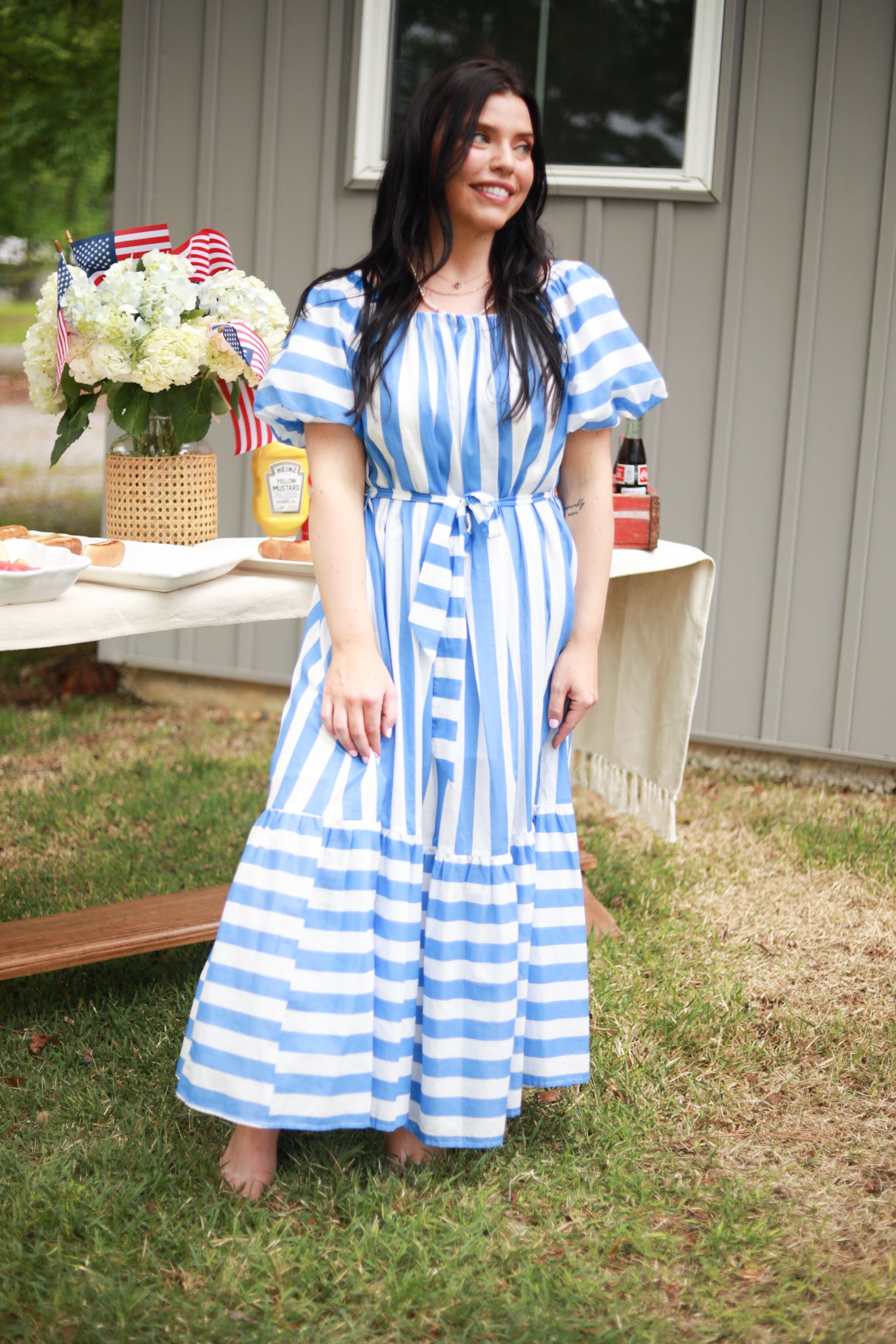 Tie Waist Midi Dress