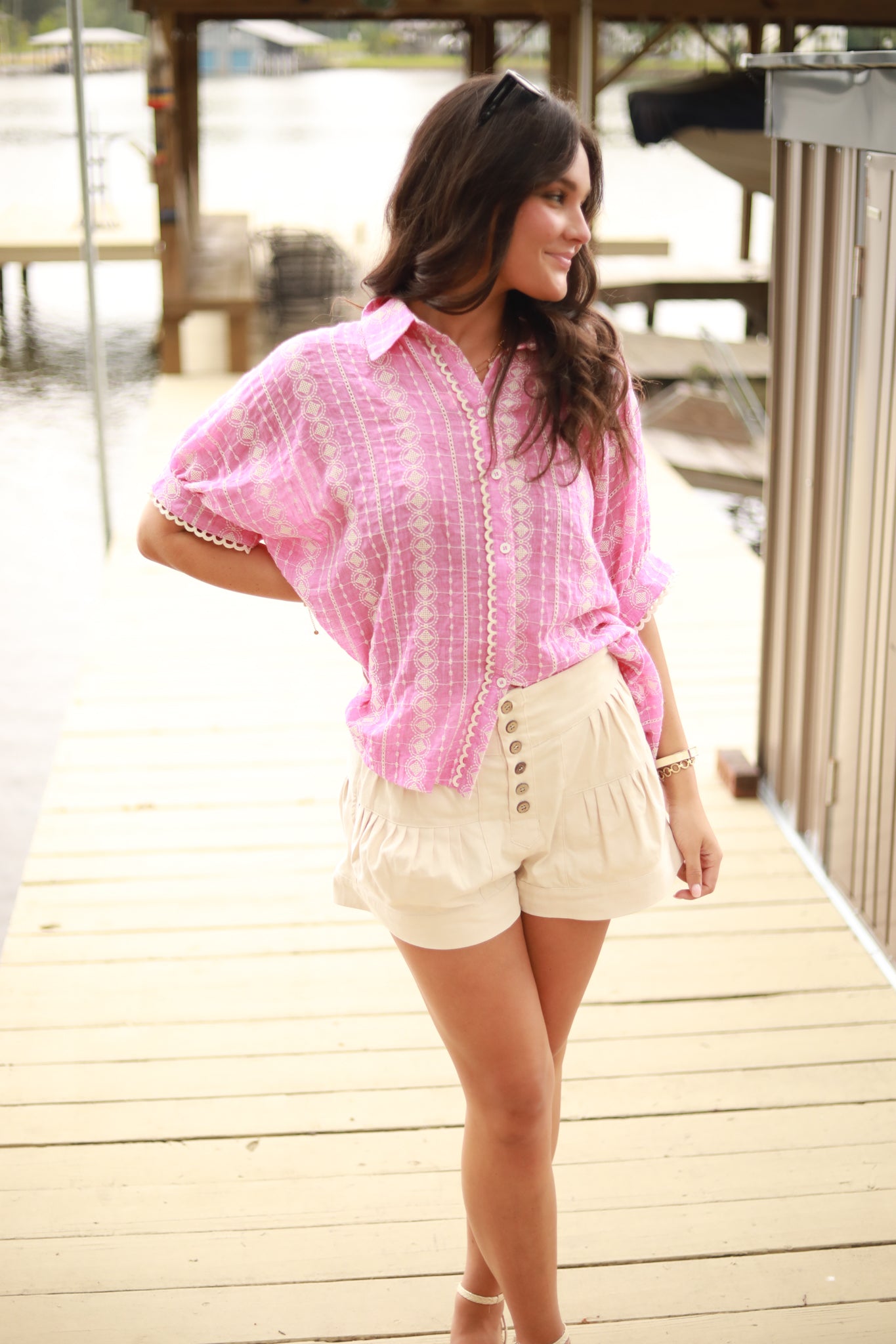 White Embroidered Top