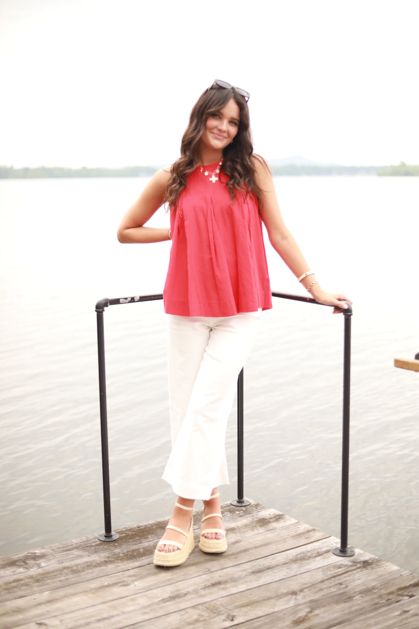 Inverted Pleats Tank