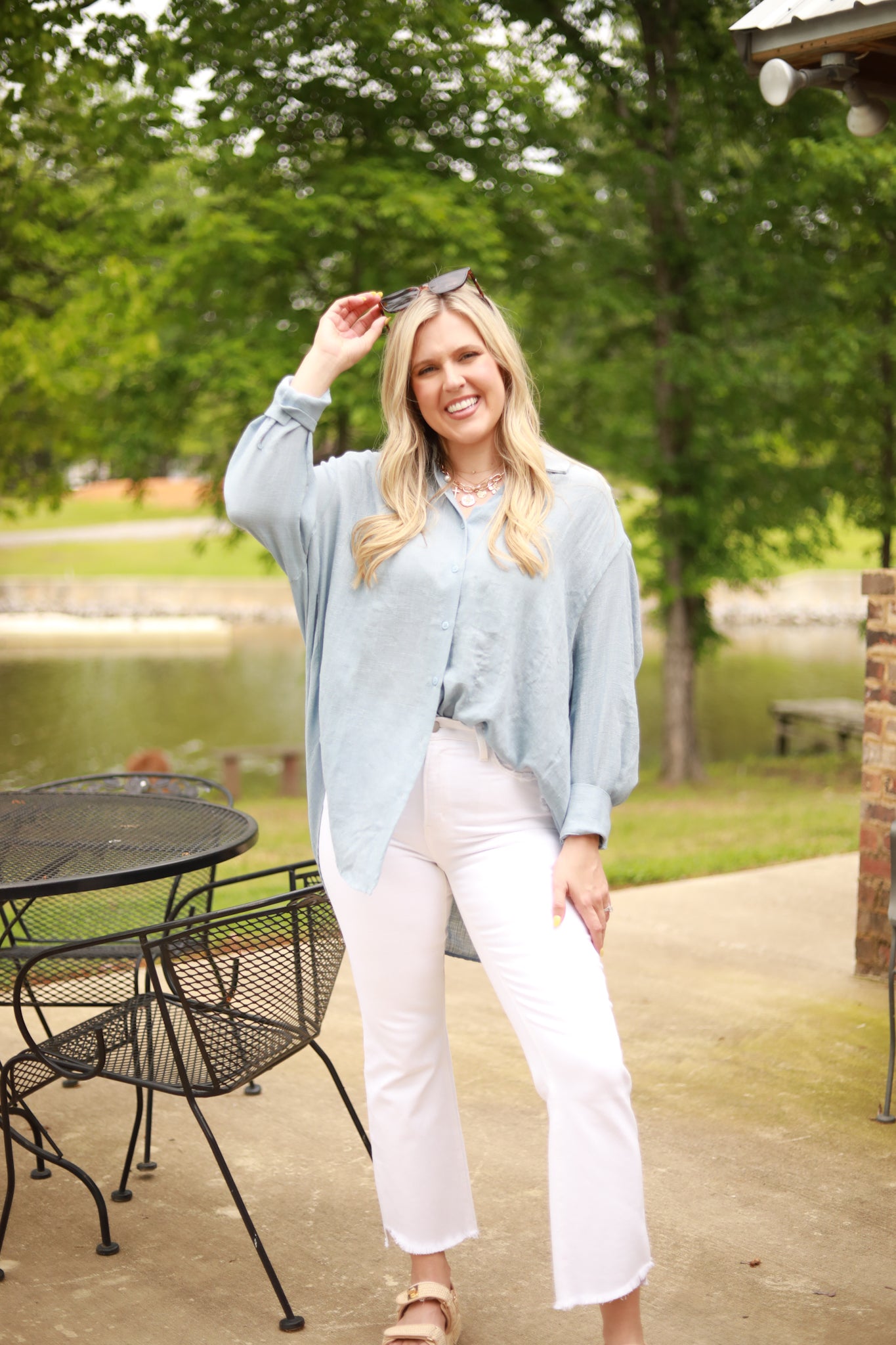 Oversized Button Down Top