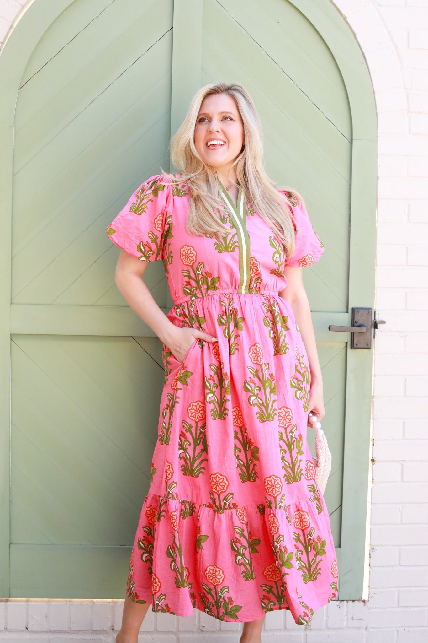 Big Floral Midi Dress
