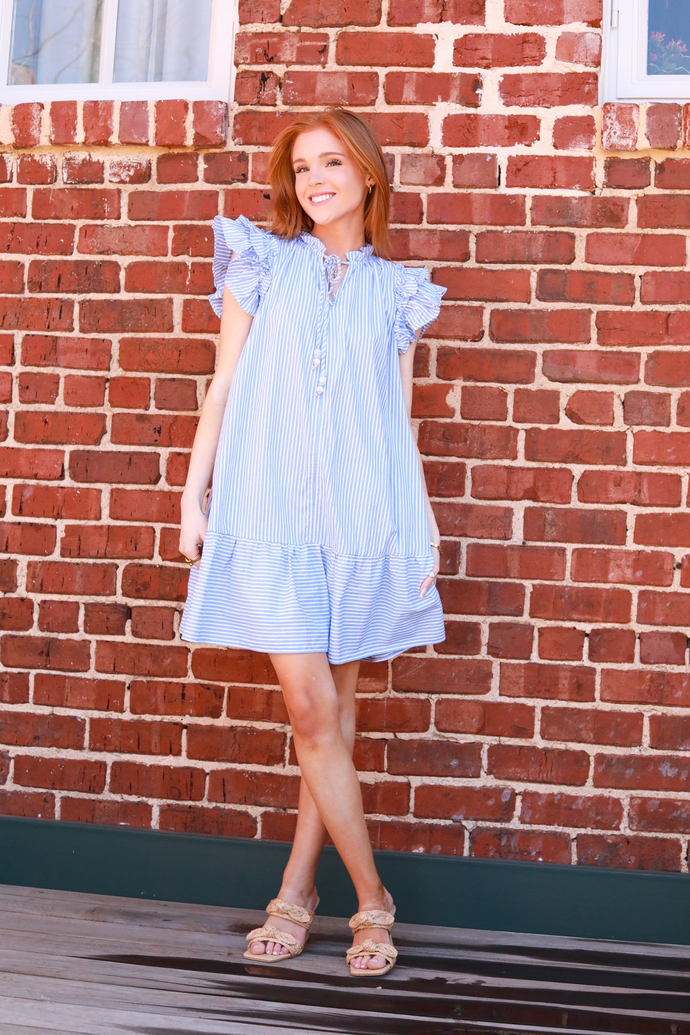 Ruffle Stripe Dress