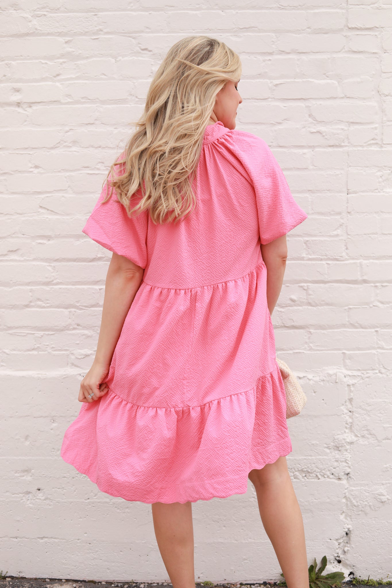 Scallop Hem Babydoll Dress