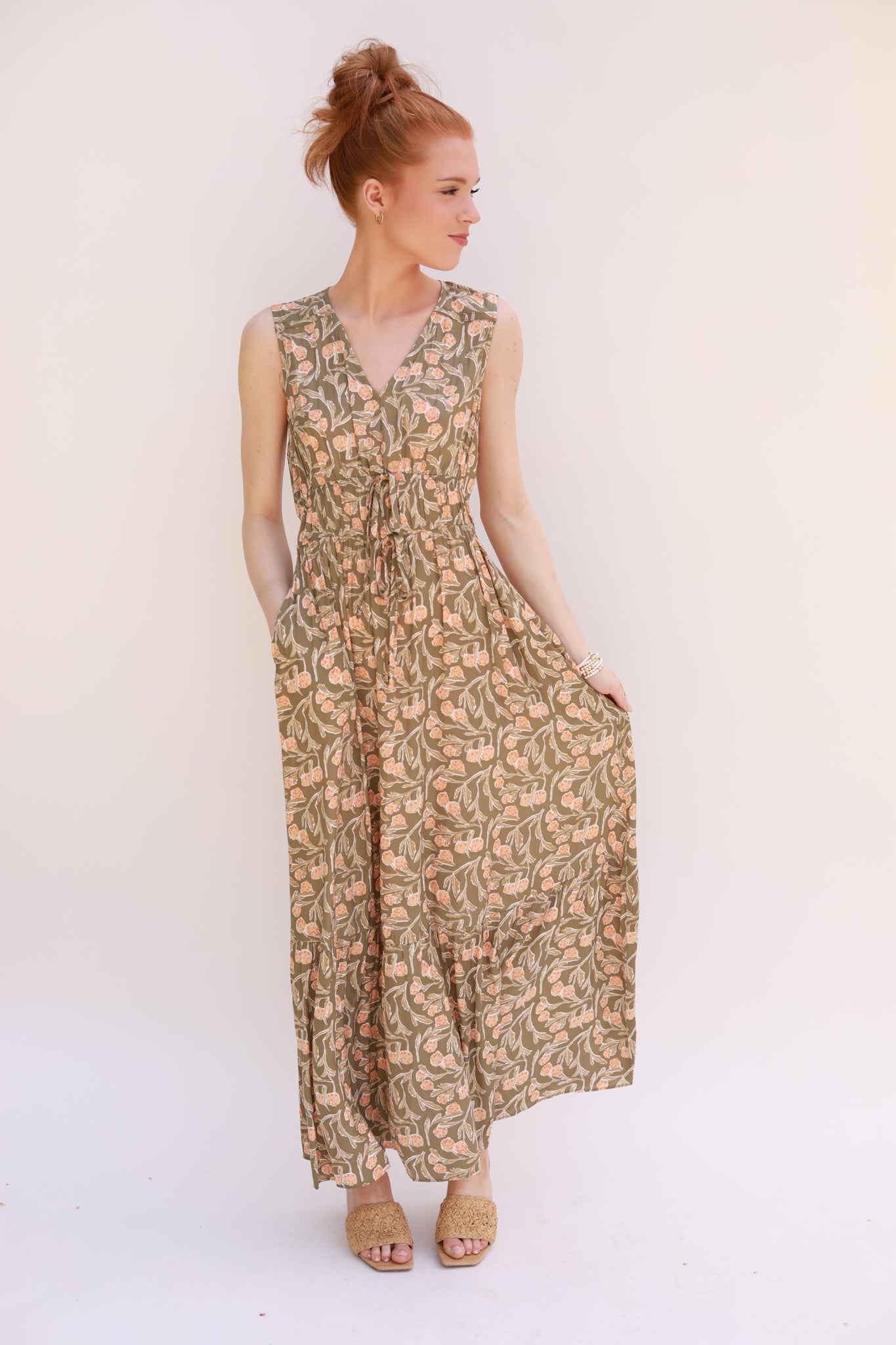 Floral Tie Waist Dress