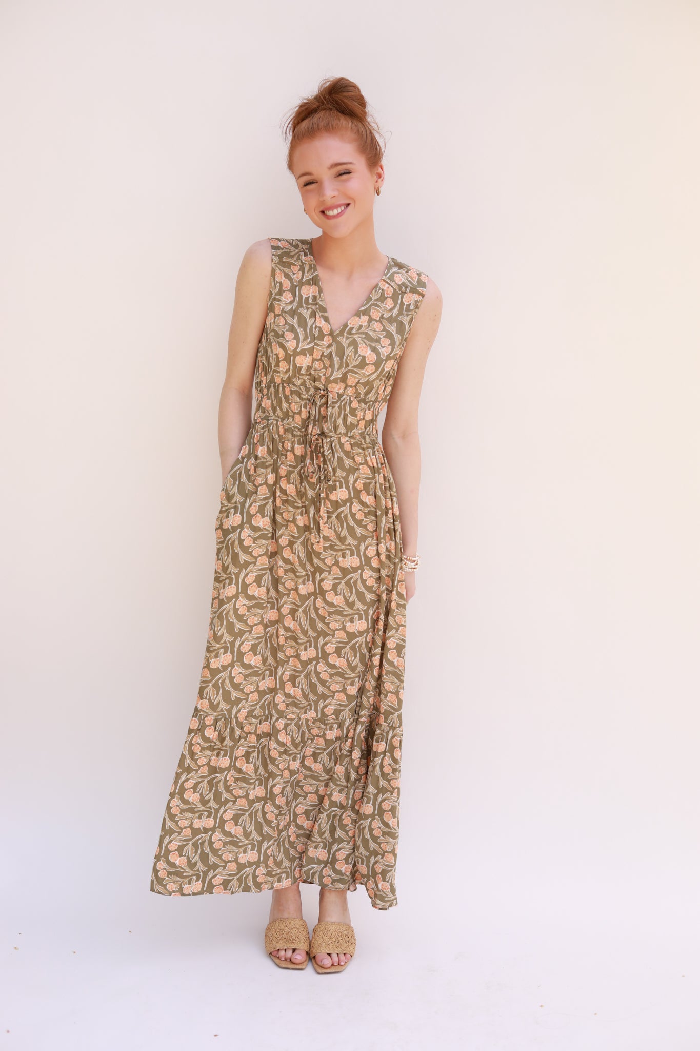 Floral Tie Waist Dress