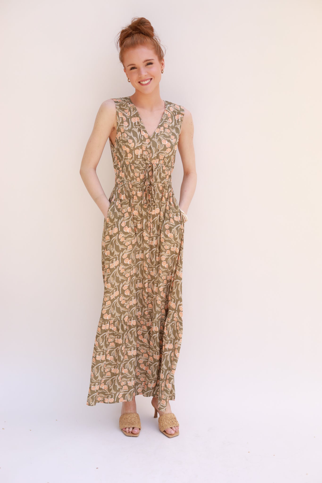 Floral Tie Waist Dress