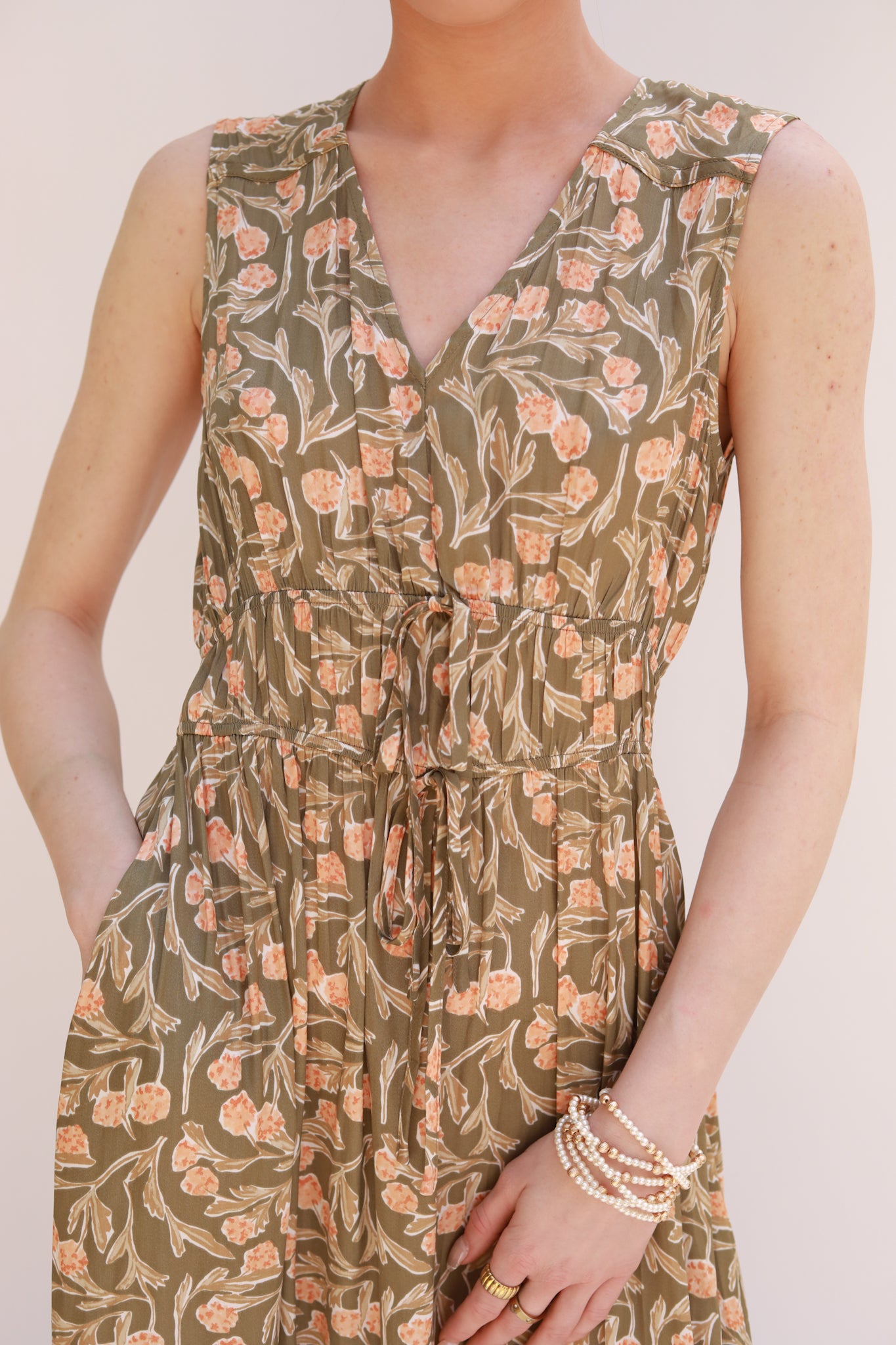 Floral Tie Waist Dress