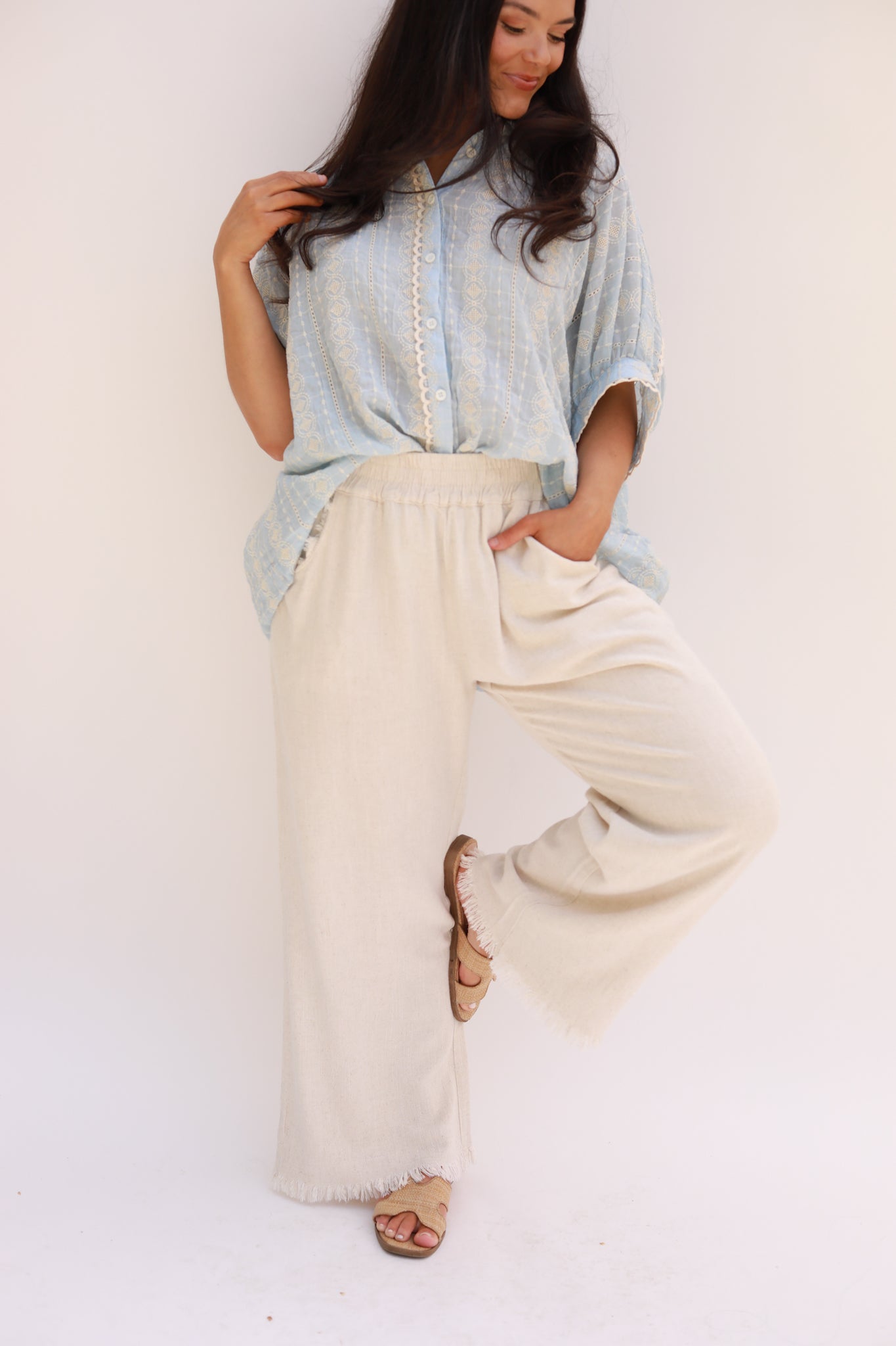 White Embroidered Top