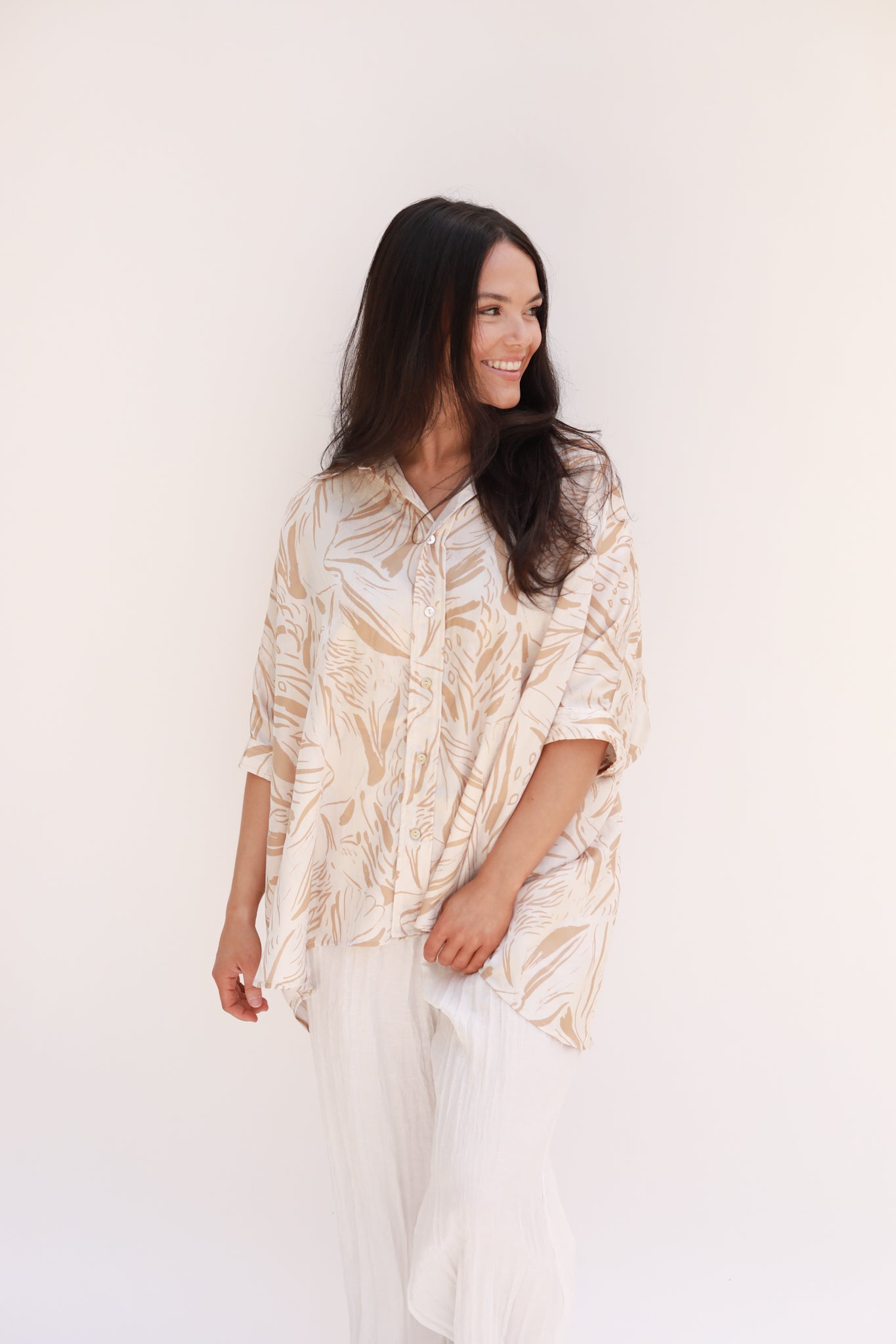 Abstract Button Front Top