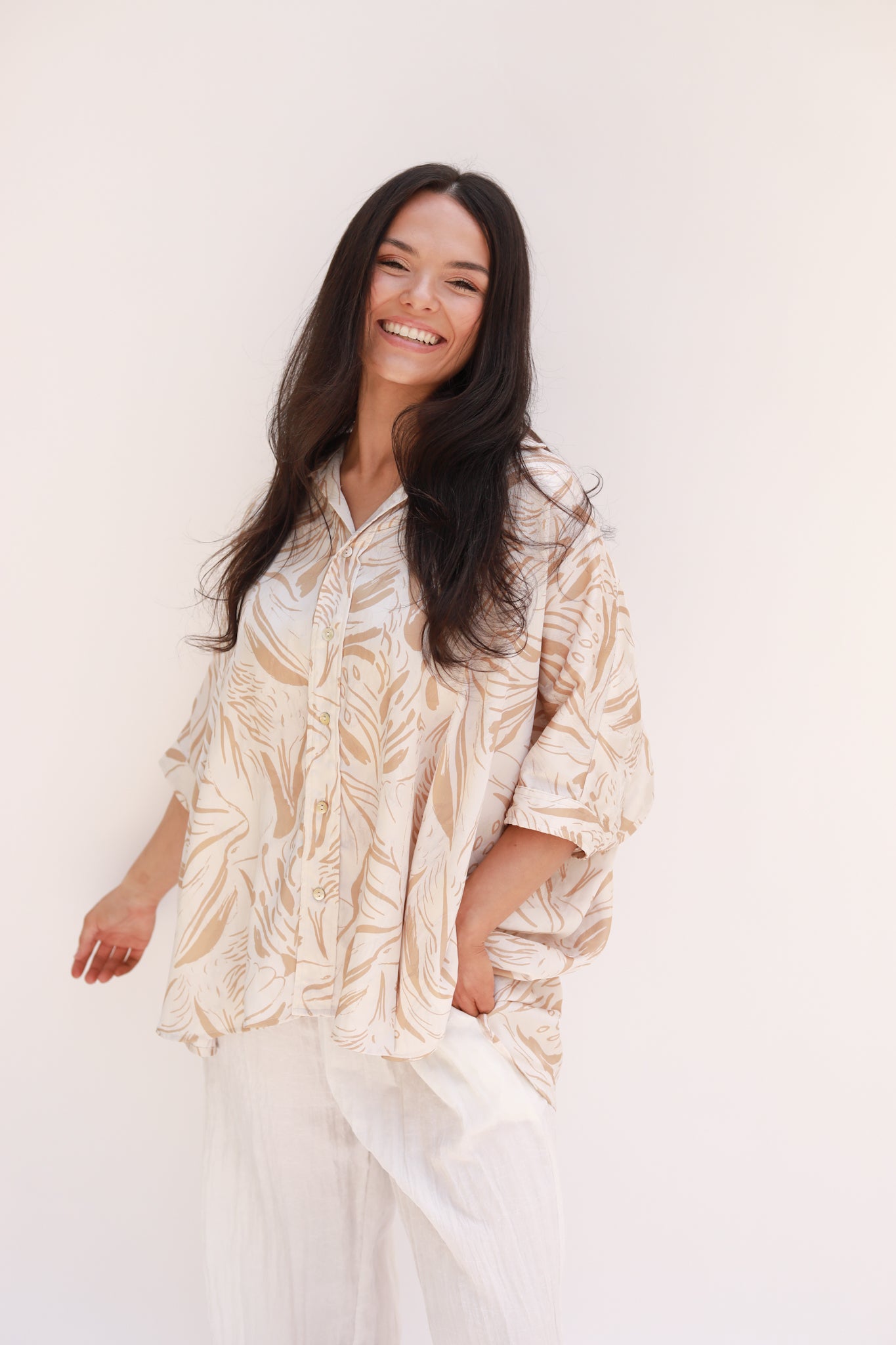 Abstract Button Front Top