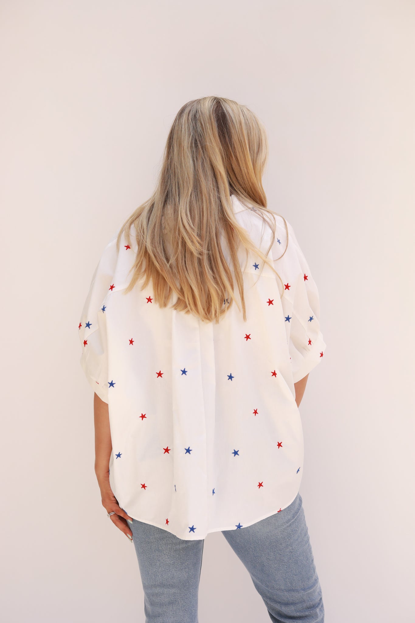 Embroidered Stars Top