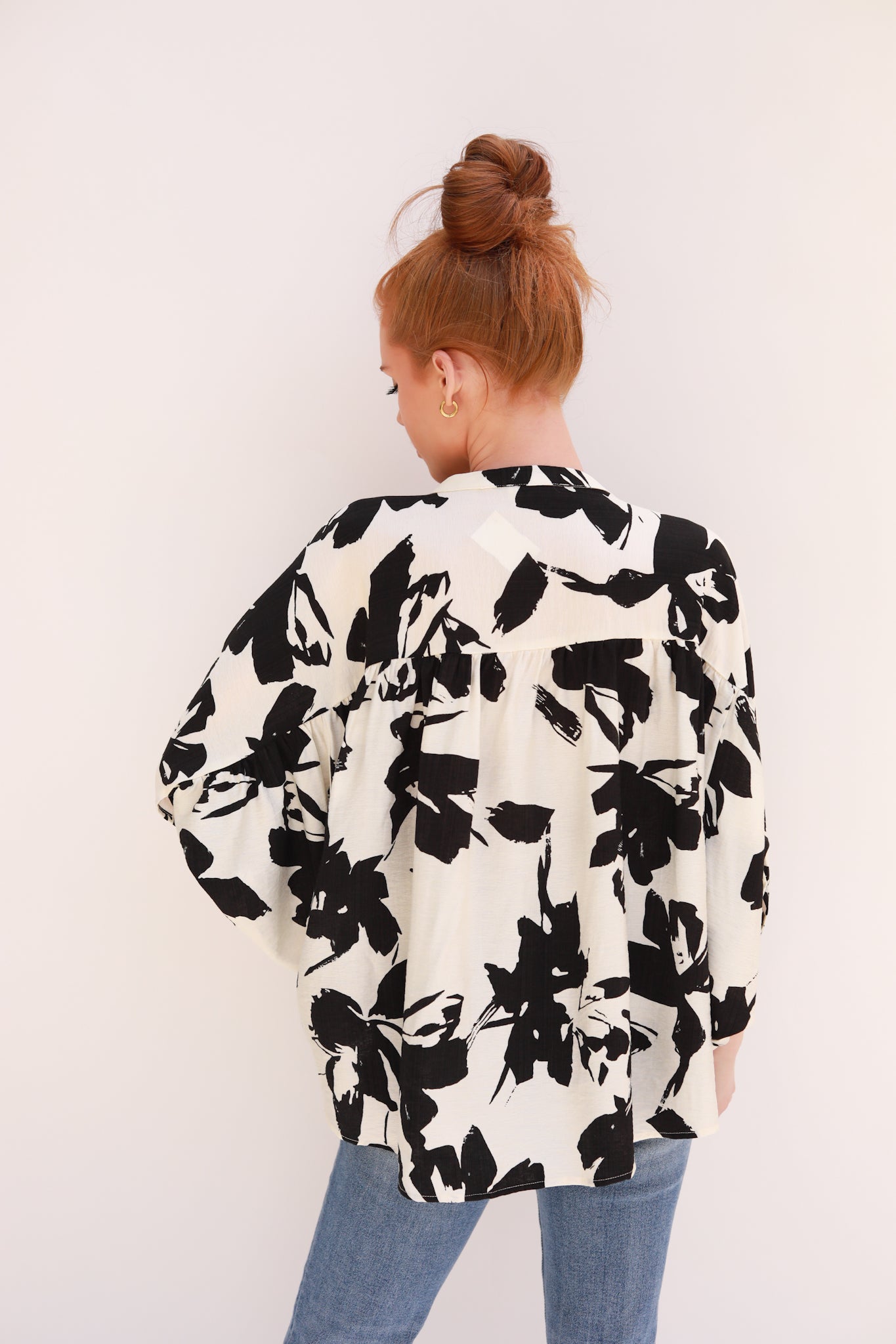 Two Tone Floral Top