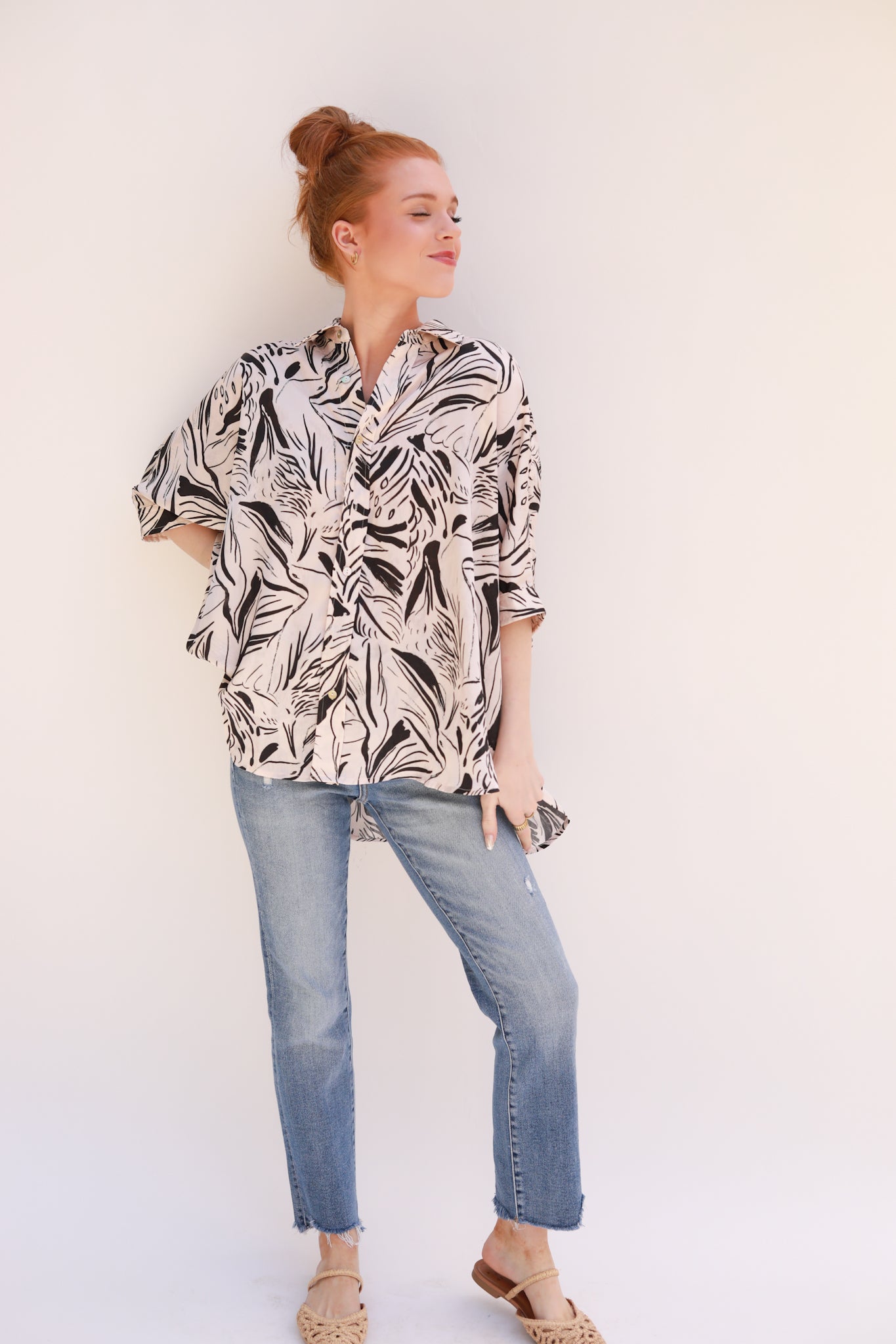 Abstract Button Front Top
