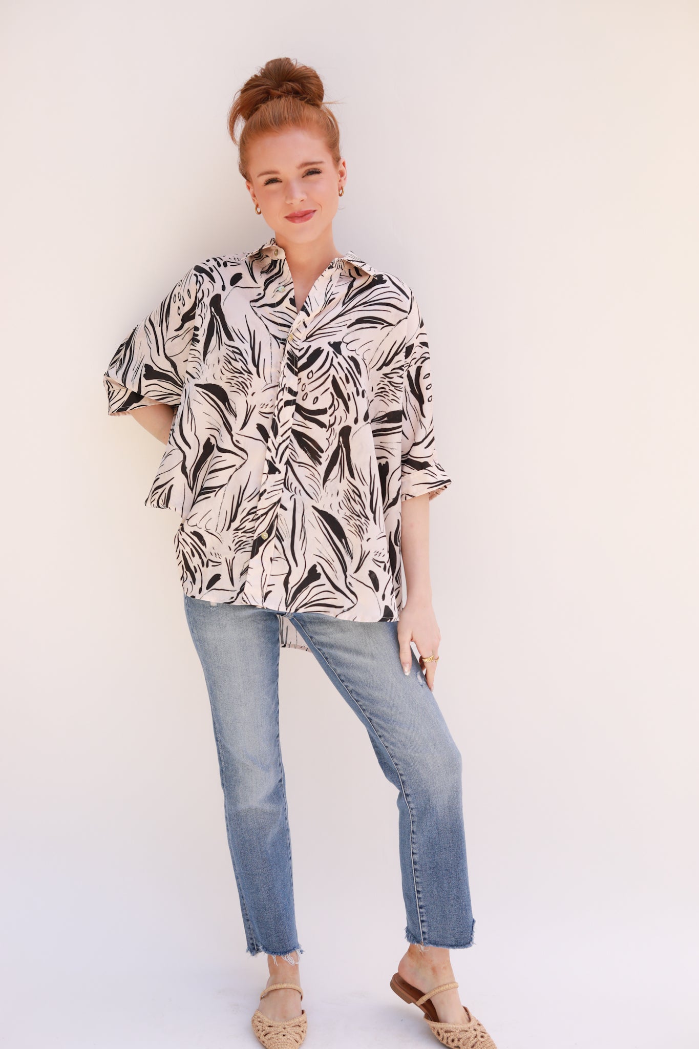 Abstract Button Front Top