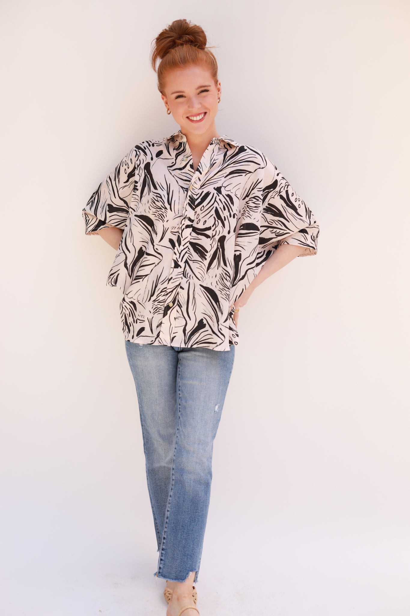 Abstract Button Front Top