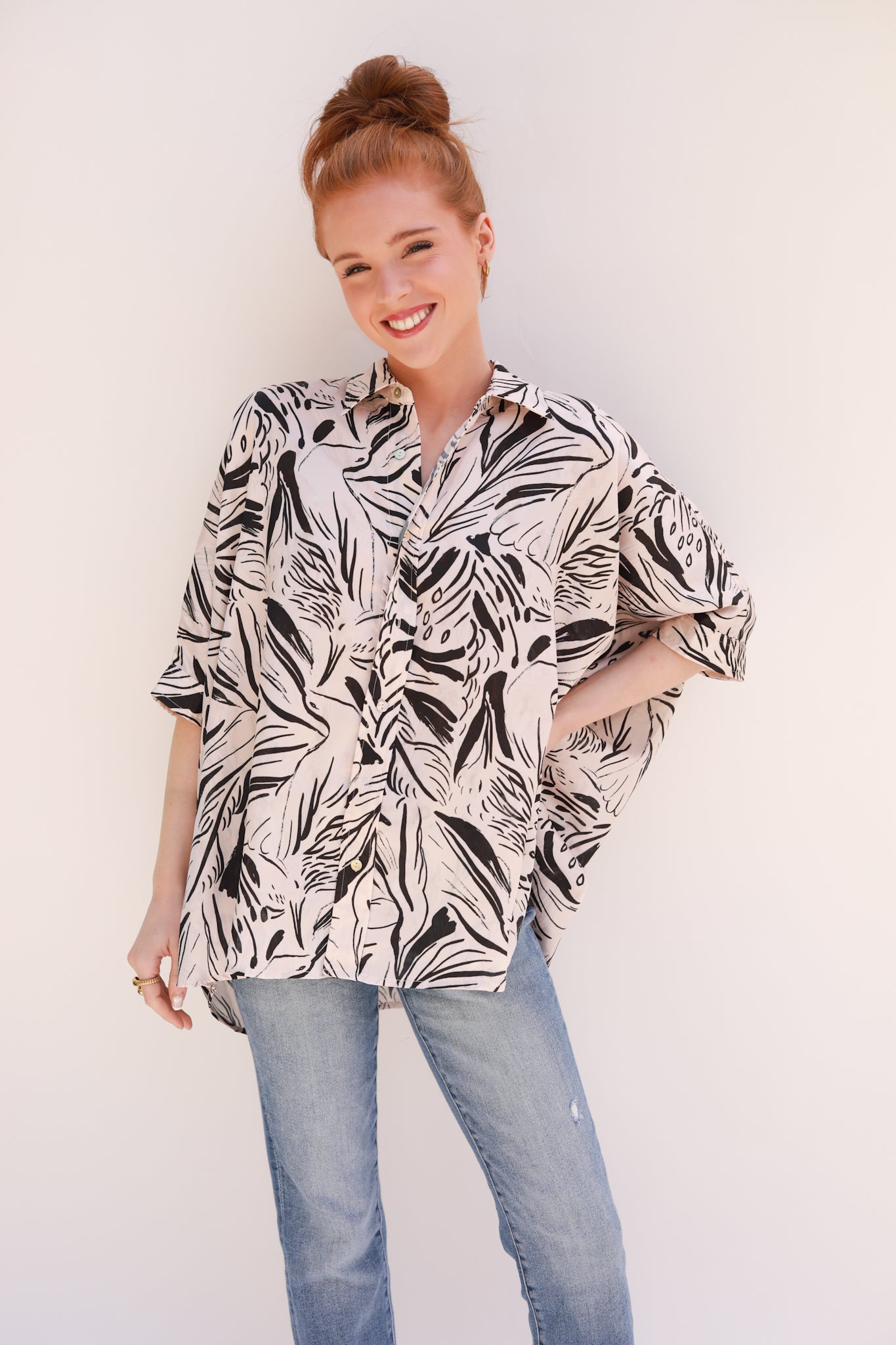 Abstract Button Front Top