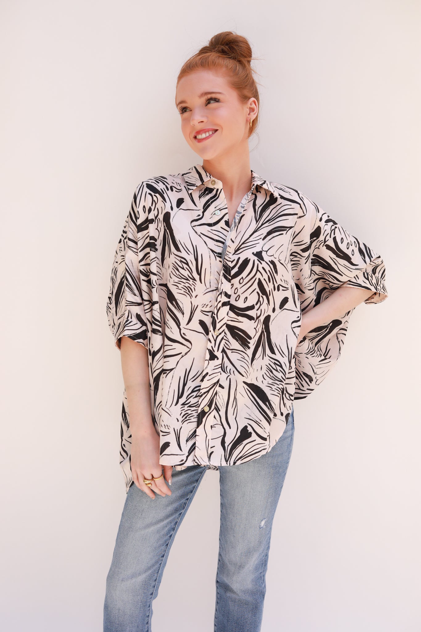 Abstract Button Front Top