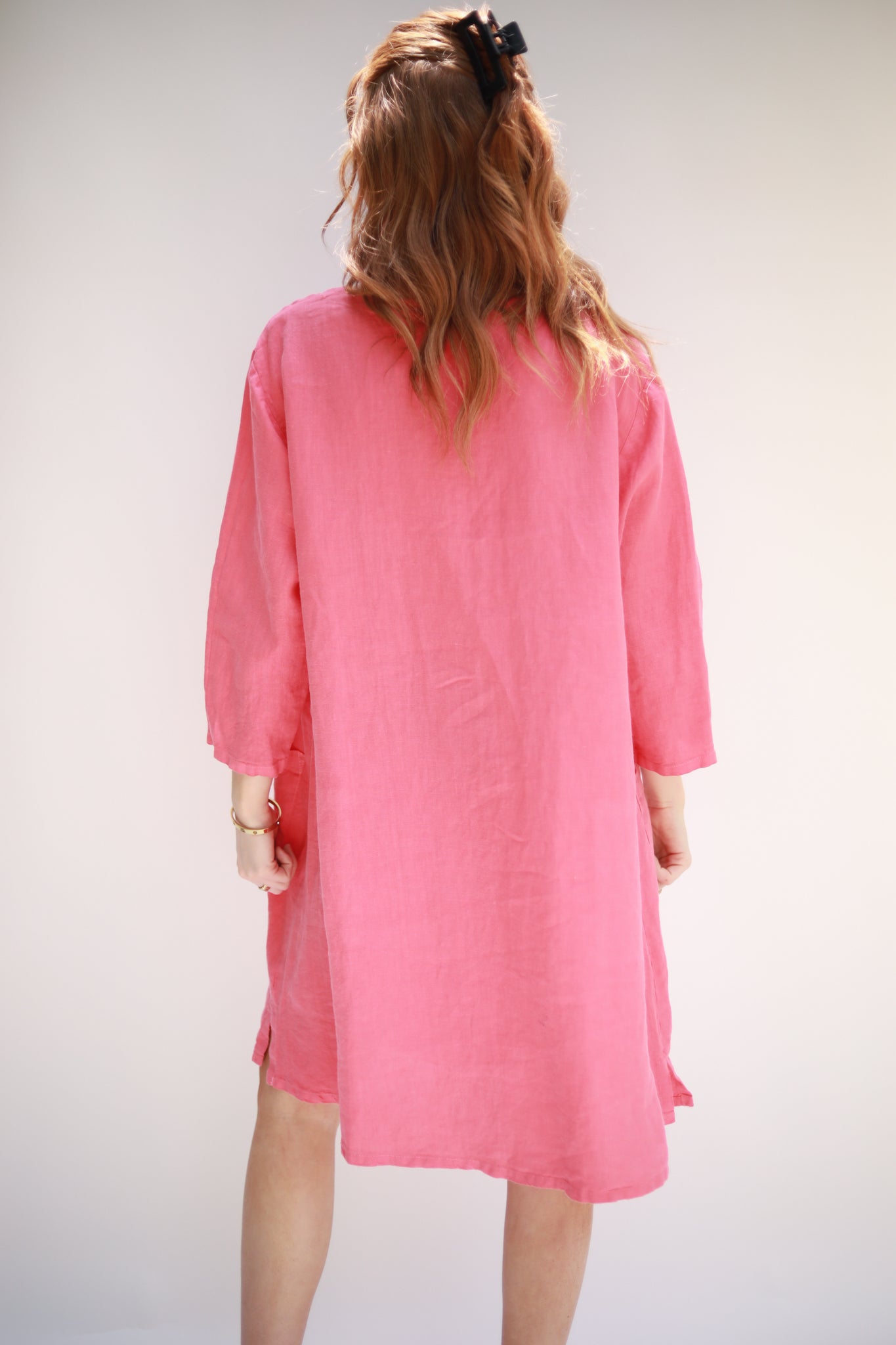 V-neck Linen Dress