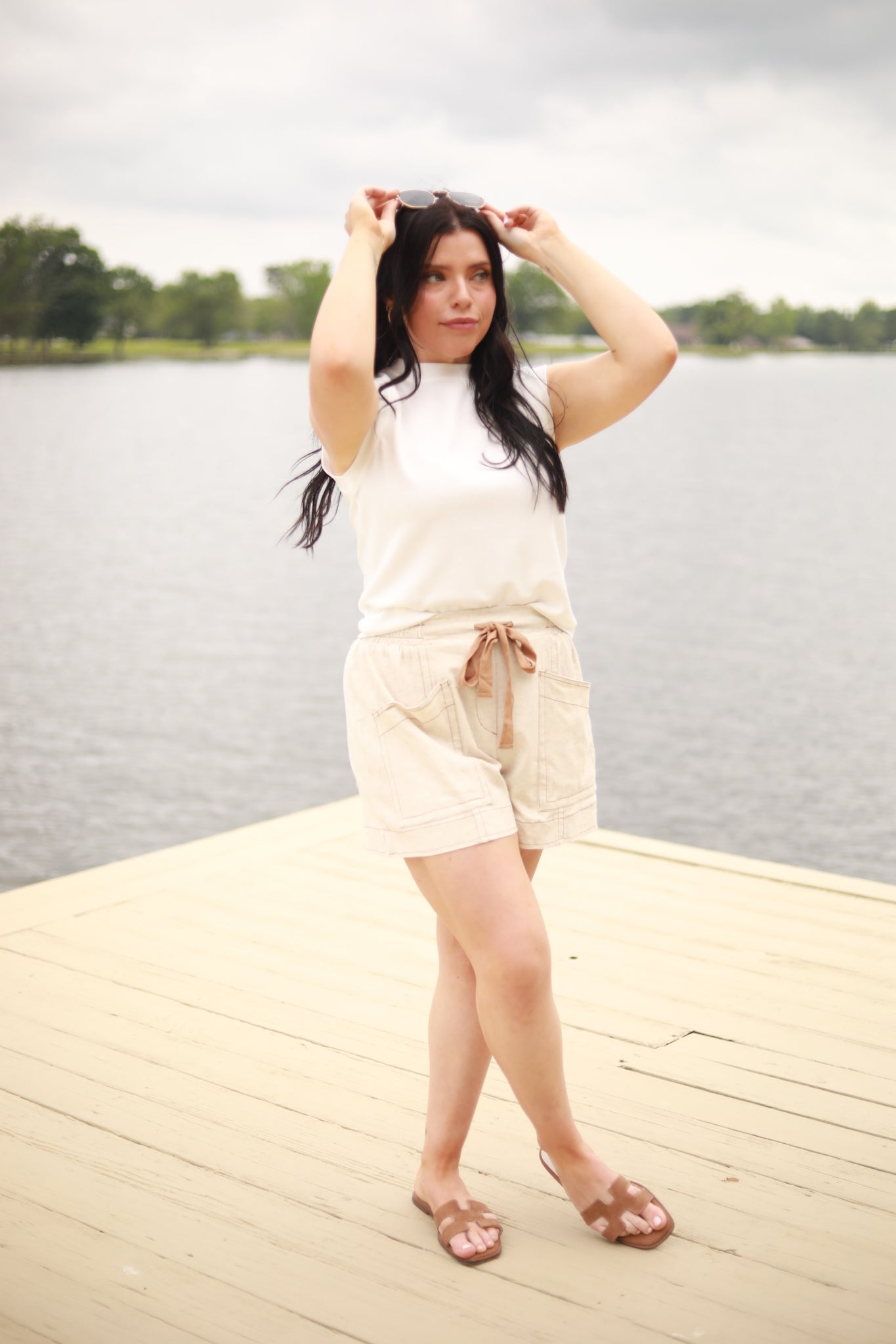 Linen Drawstring Shorts