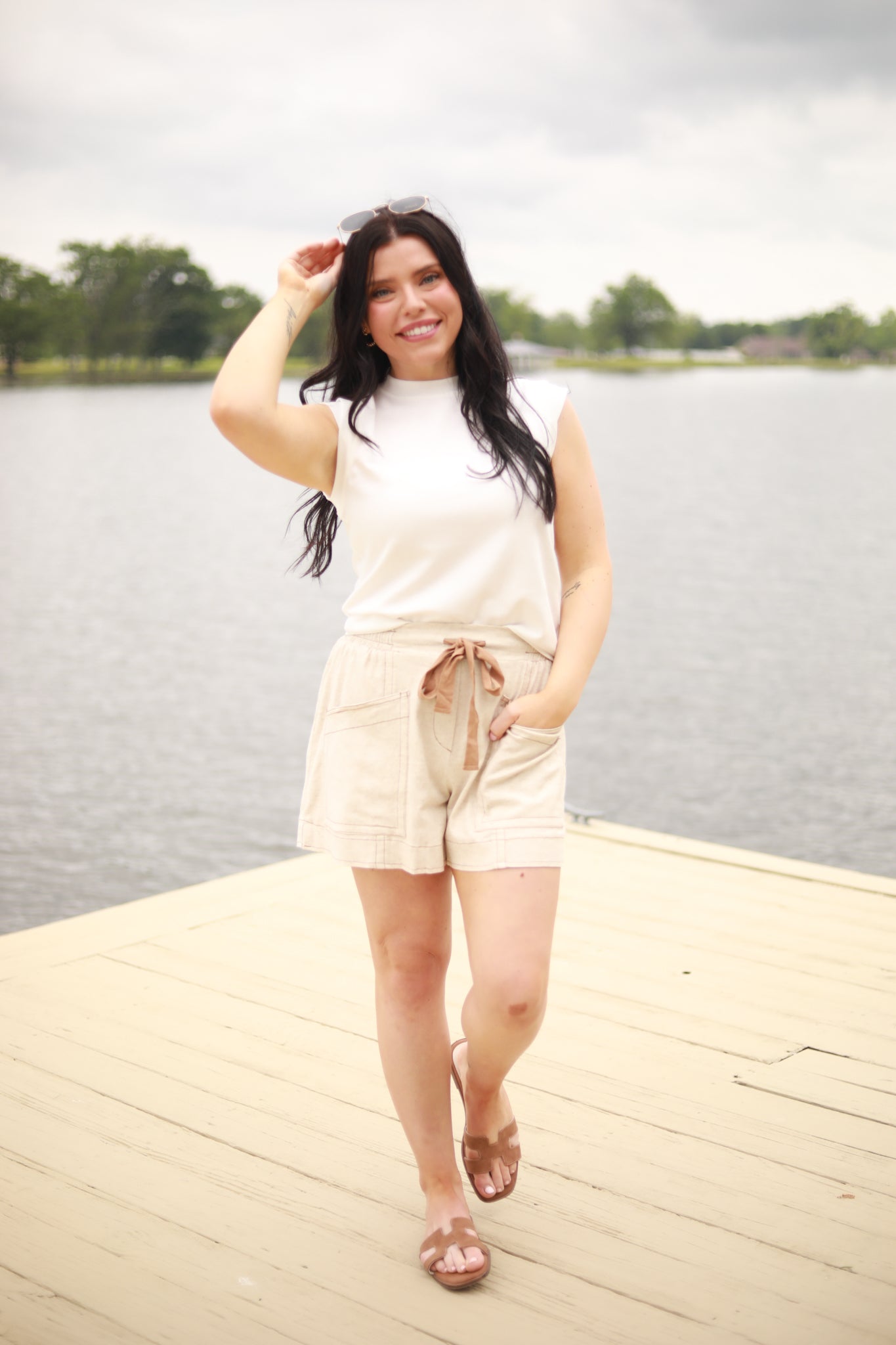Linen Drawstring Shorts
