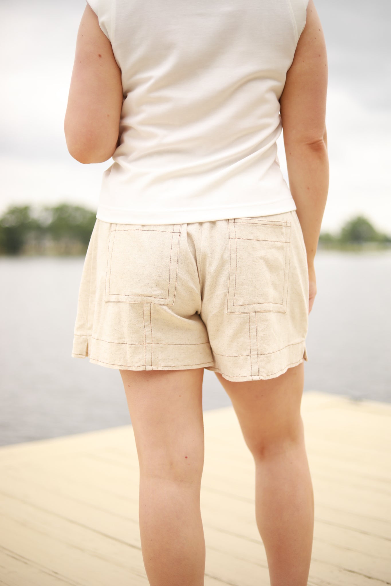 Linen Drawstring Shorts