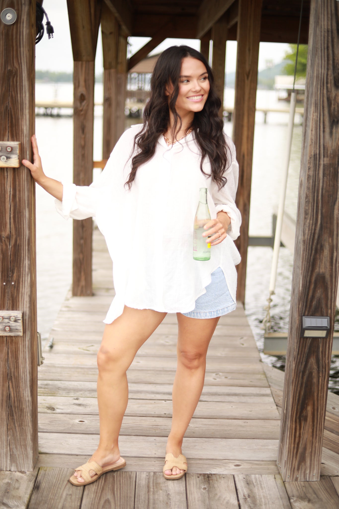 Oversized Button Down Top