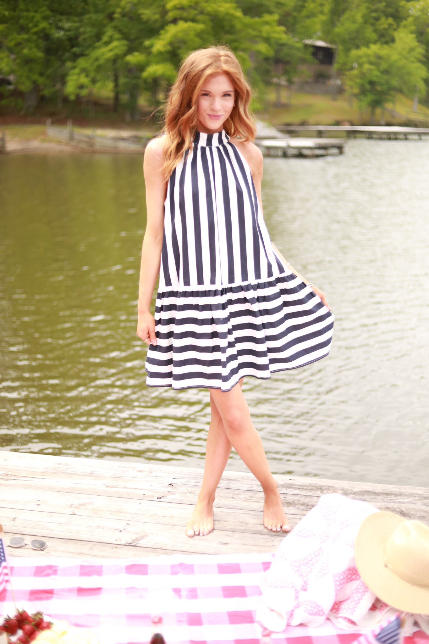 Halter Stripe Dress