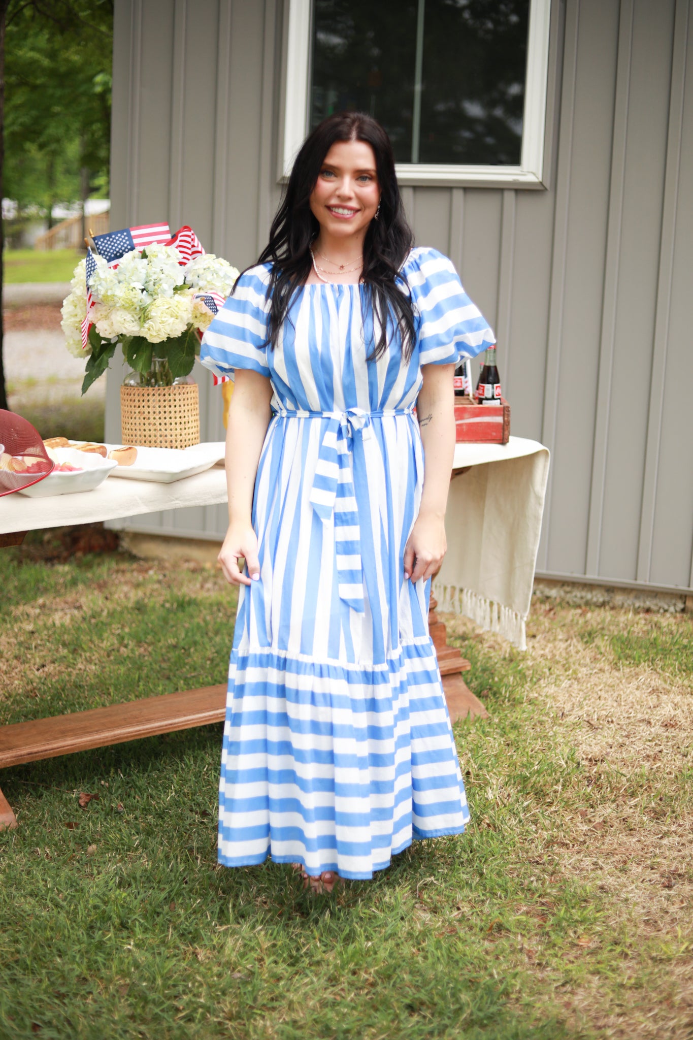Tie Waist Midi Dress
