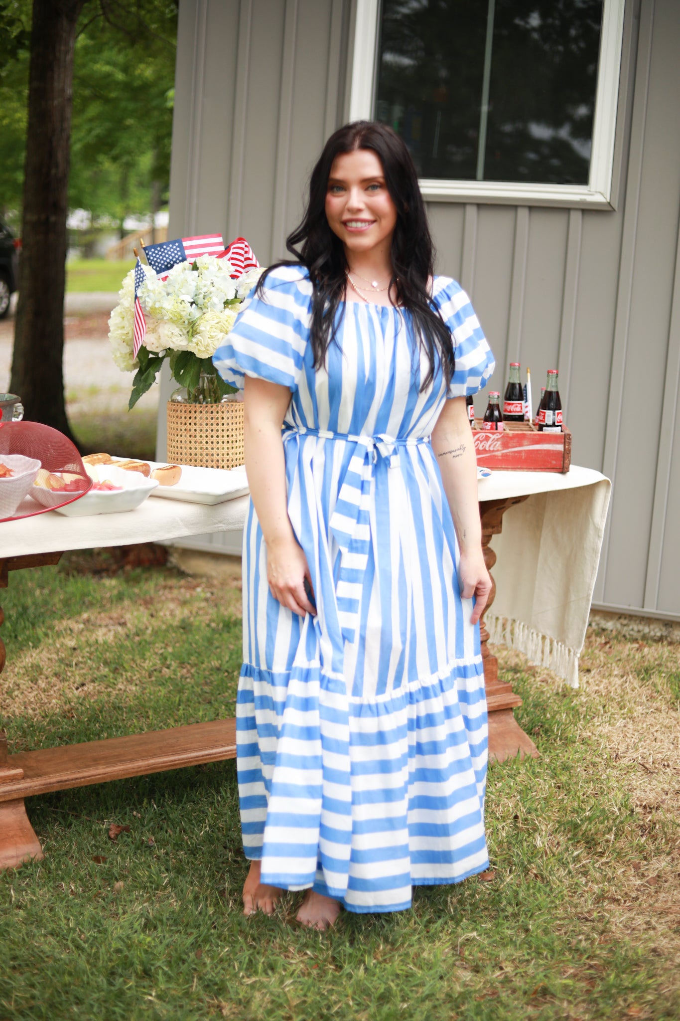 Tie Waist Midi Dress