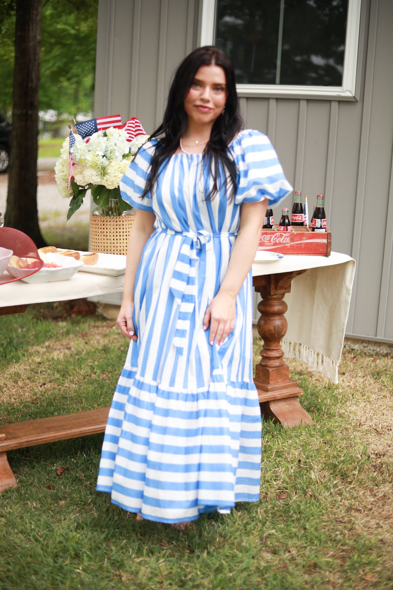 Tie Waist Midi Dress