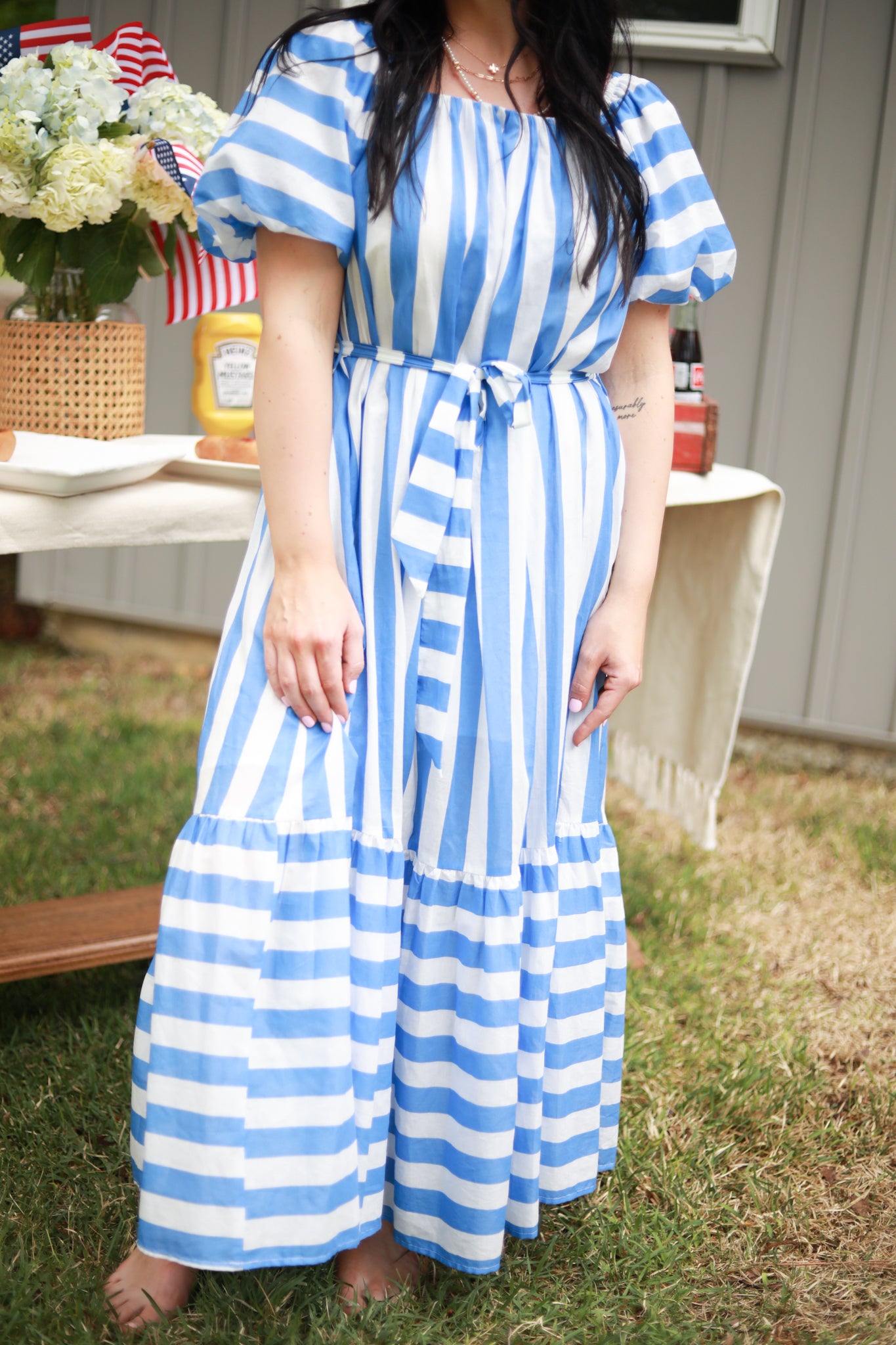 Tie Waist Midi Dress