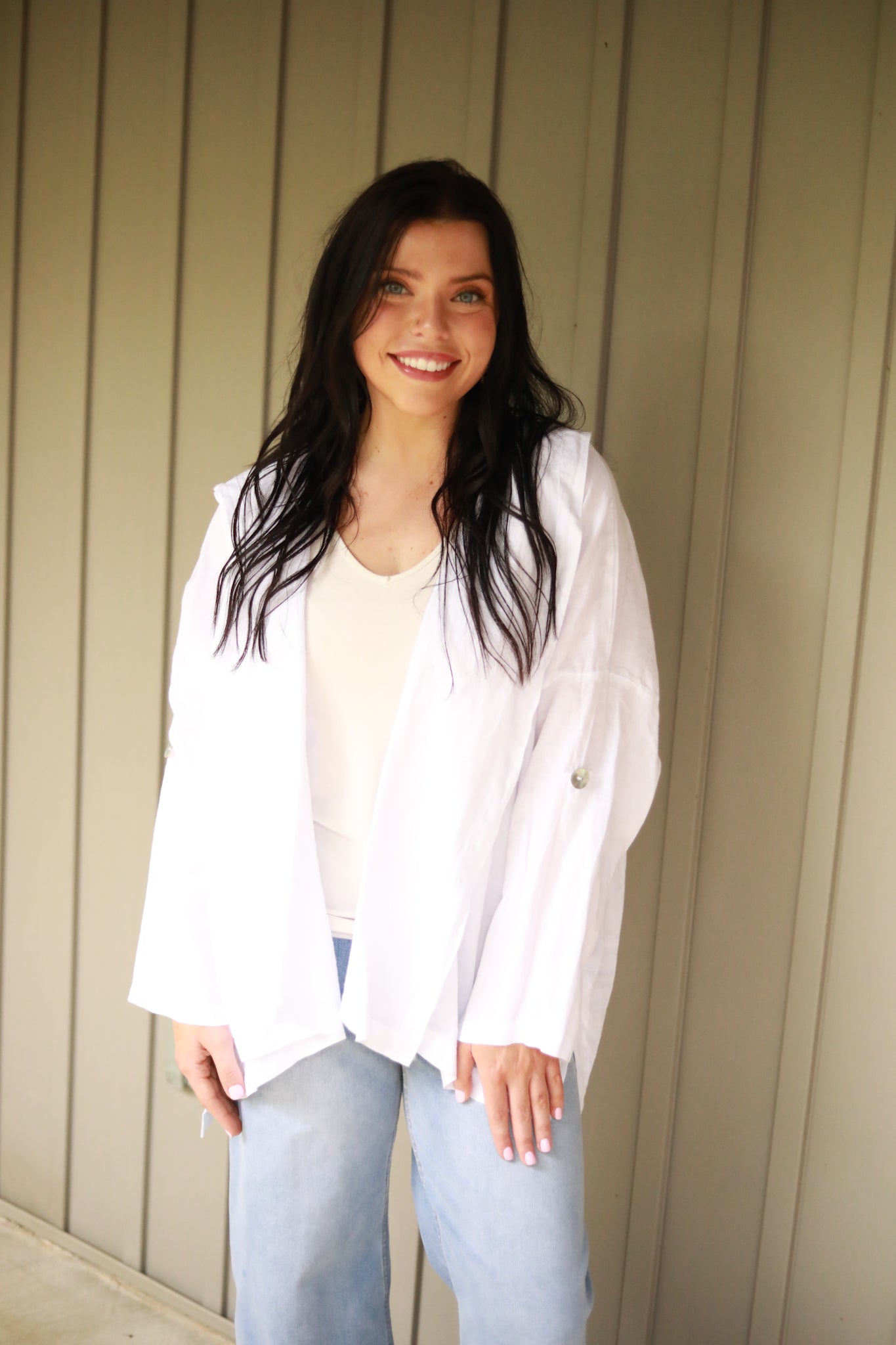 Hooded Linen Jacket