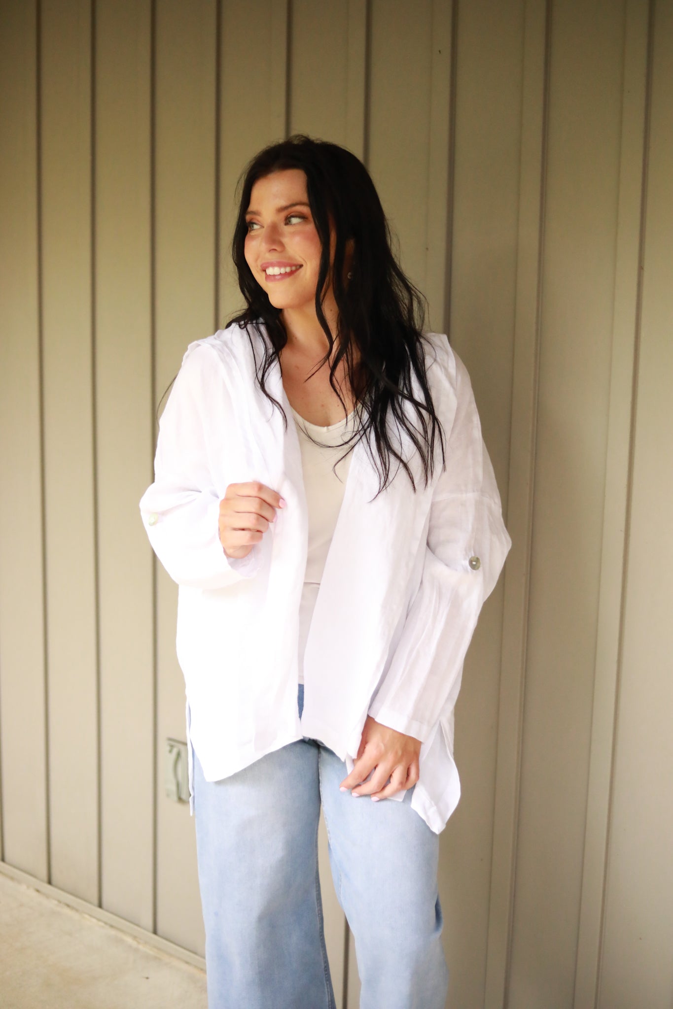 Hooded Linen Jacket
