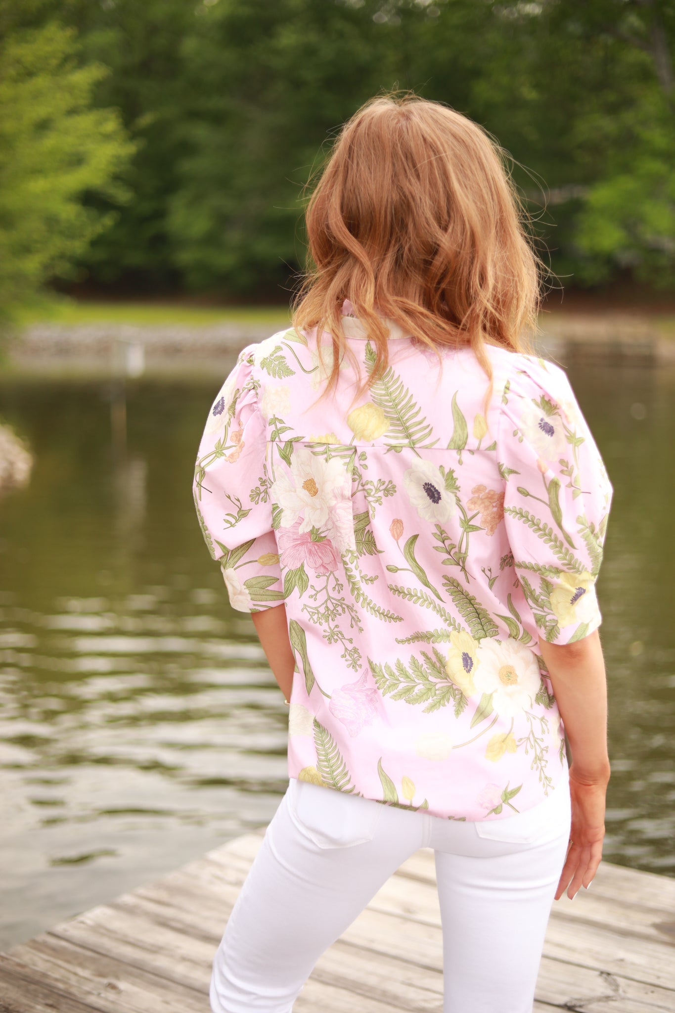 Fern Floral Print Top