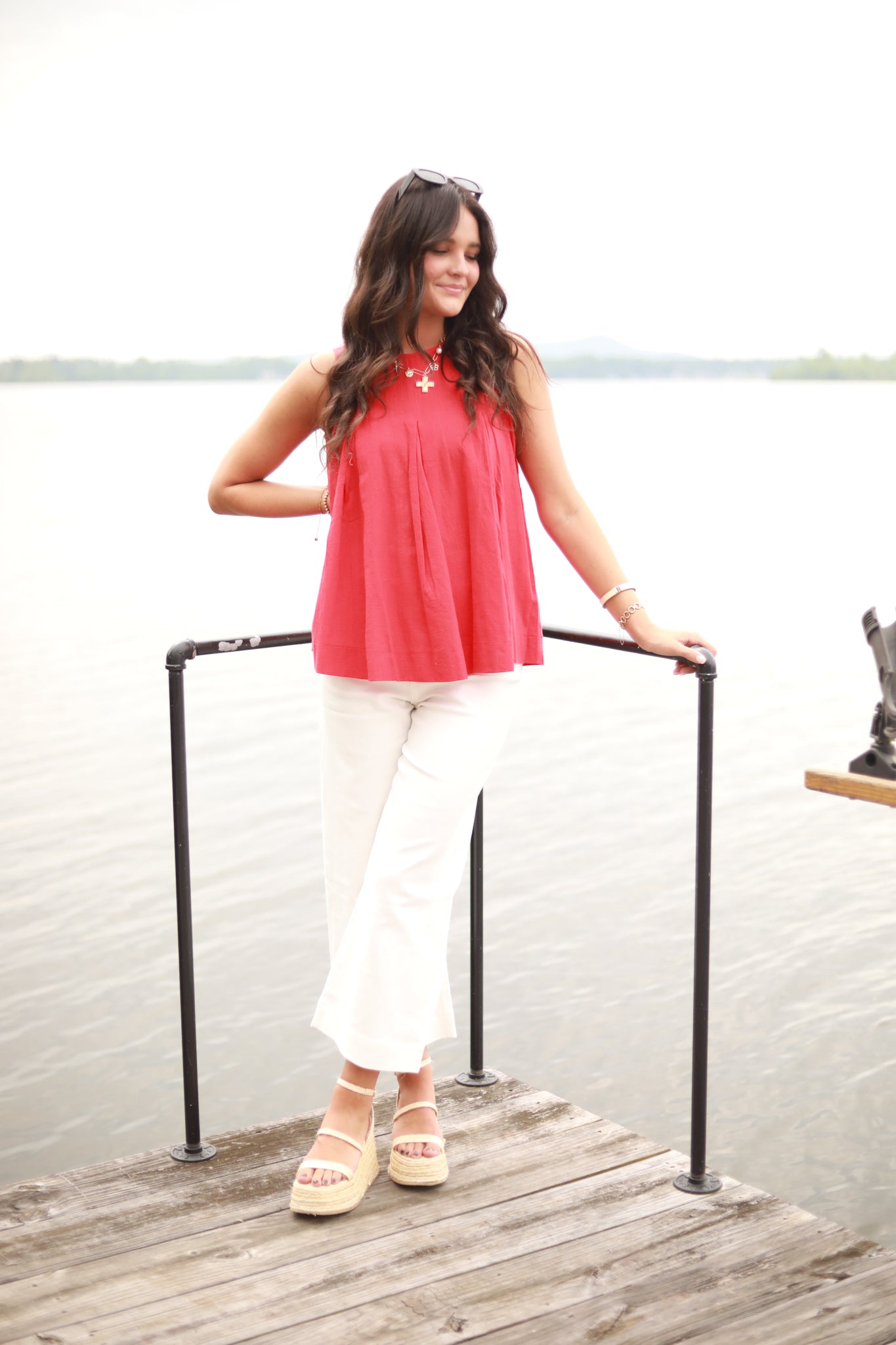 Inverted Pleats Tank
