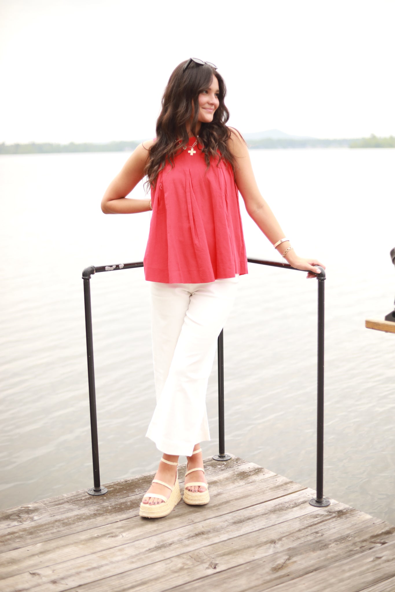 Inverted Pleats Tank
