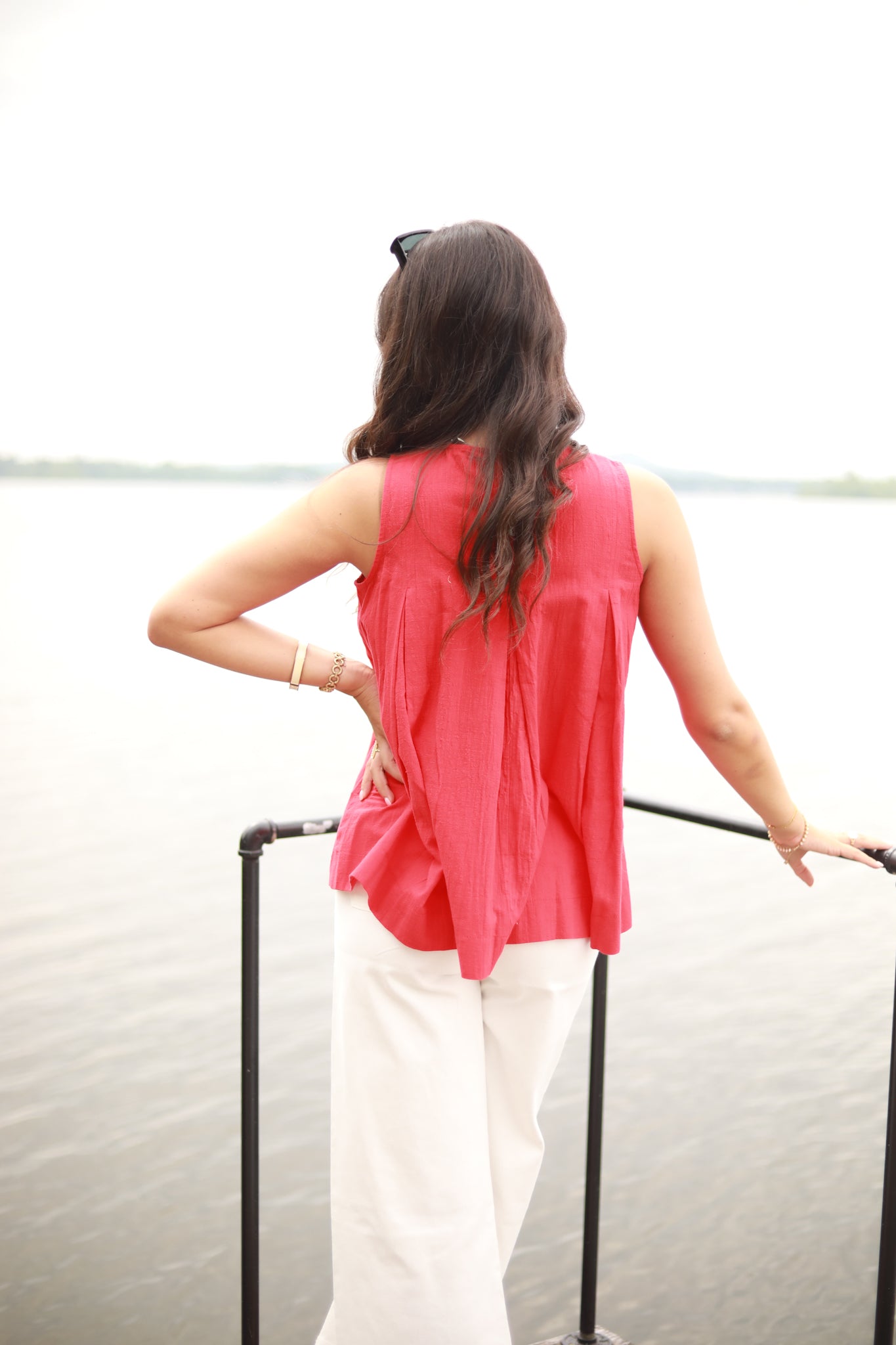 Inverted Pleats Tank
