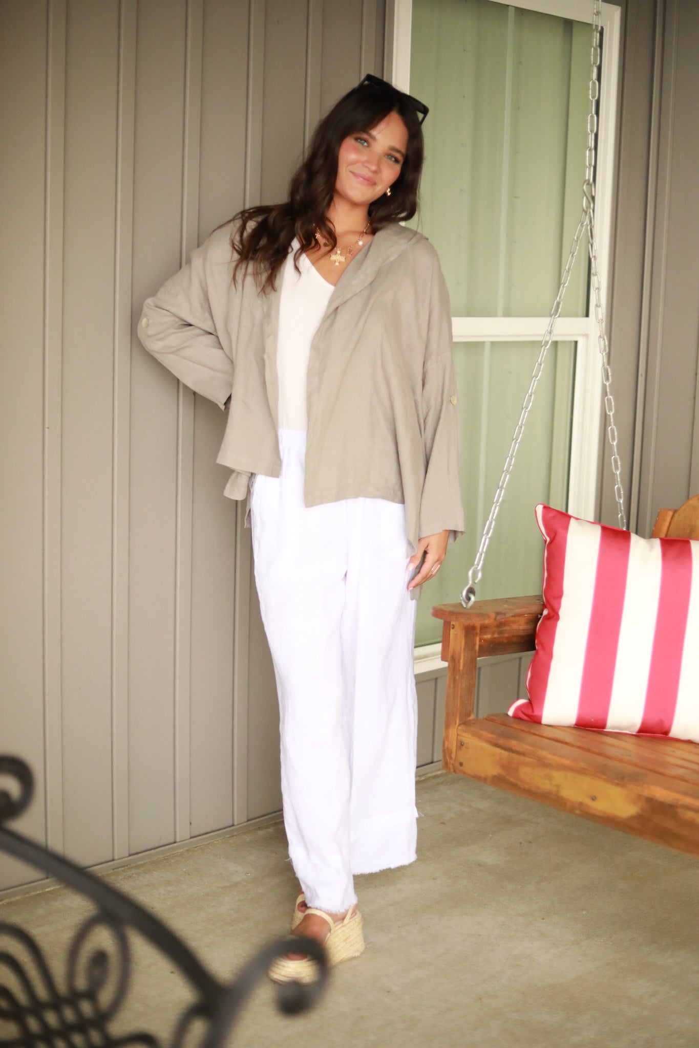 Hooded Linen Jacket