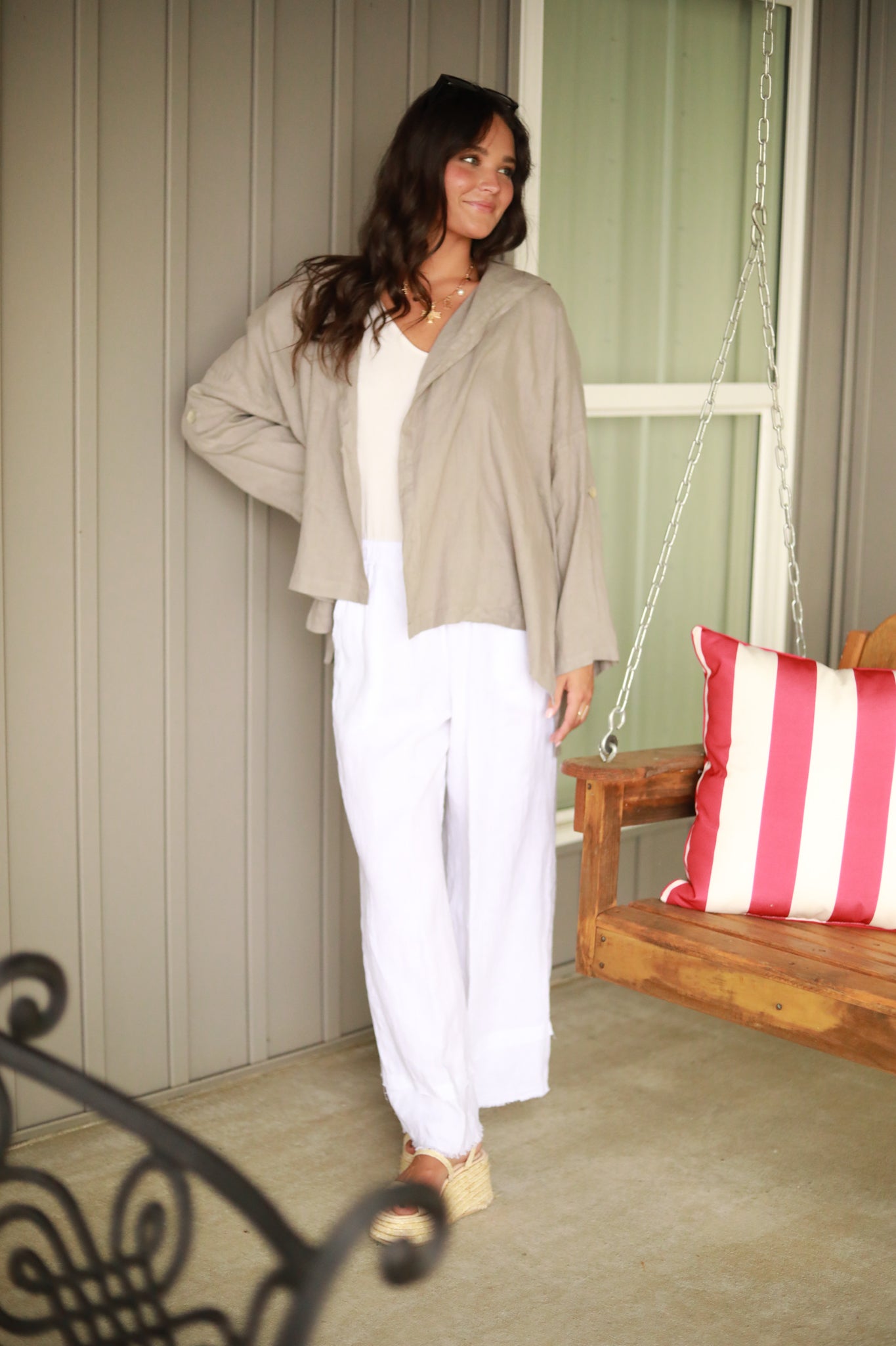 Hooded Linen Jacket
