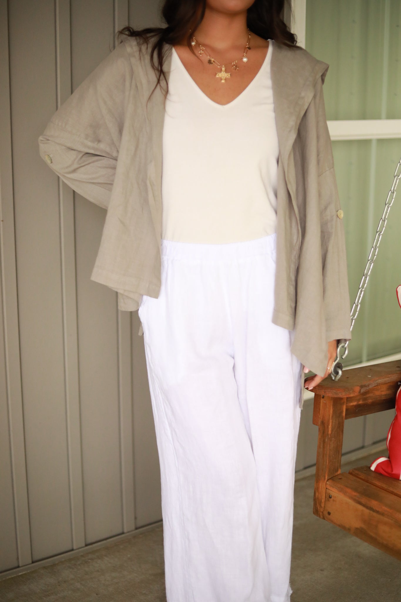 Hooded Linen Jacket