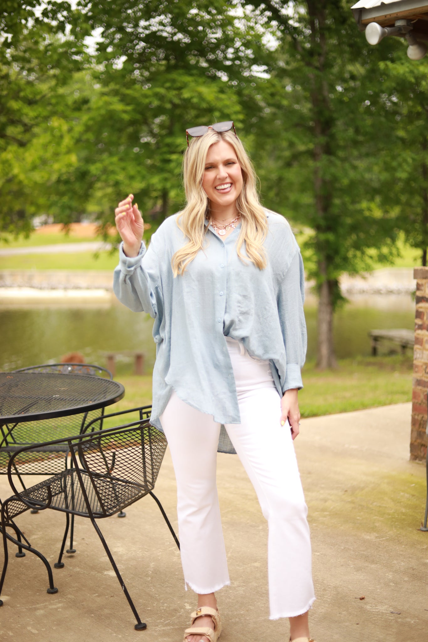 Oversized Button Down Top