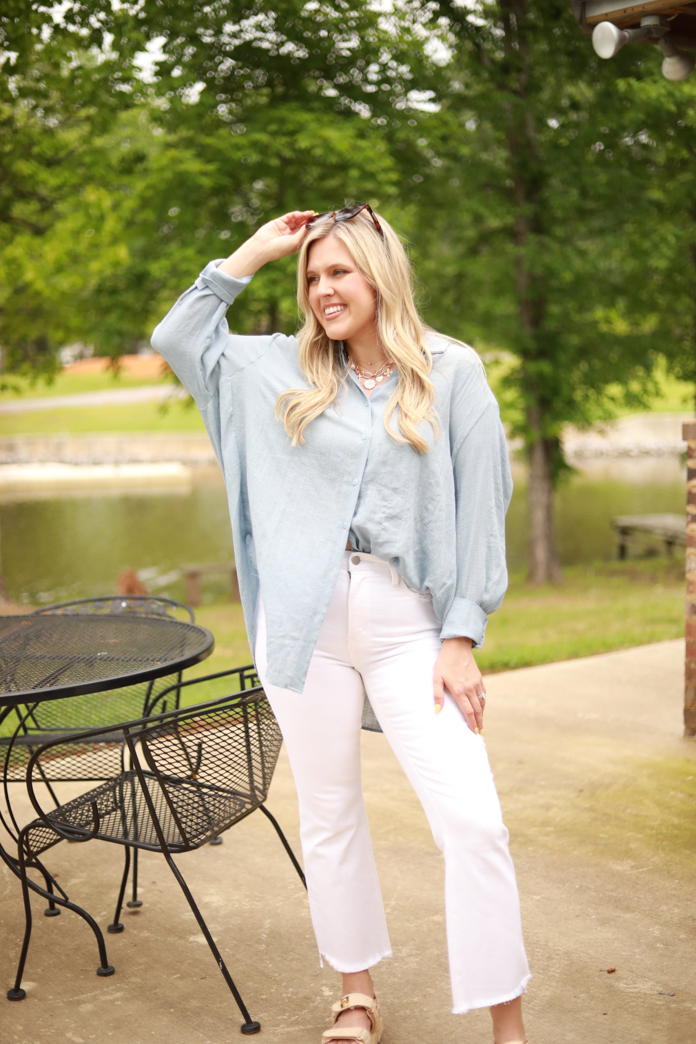 Oversized Button Down Top
