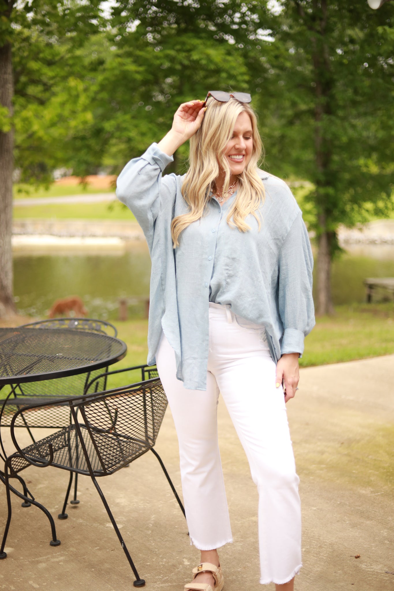 Oversized Button Down Top