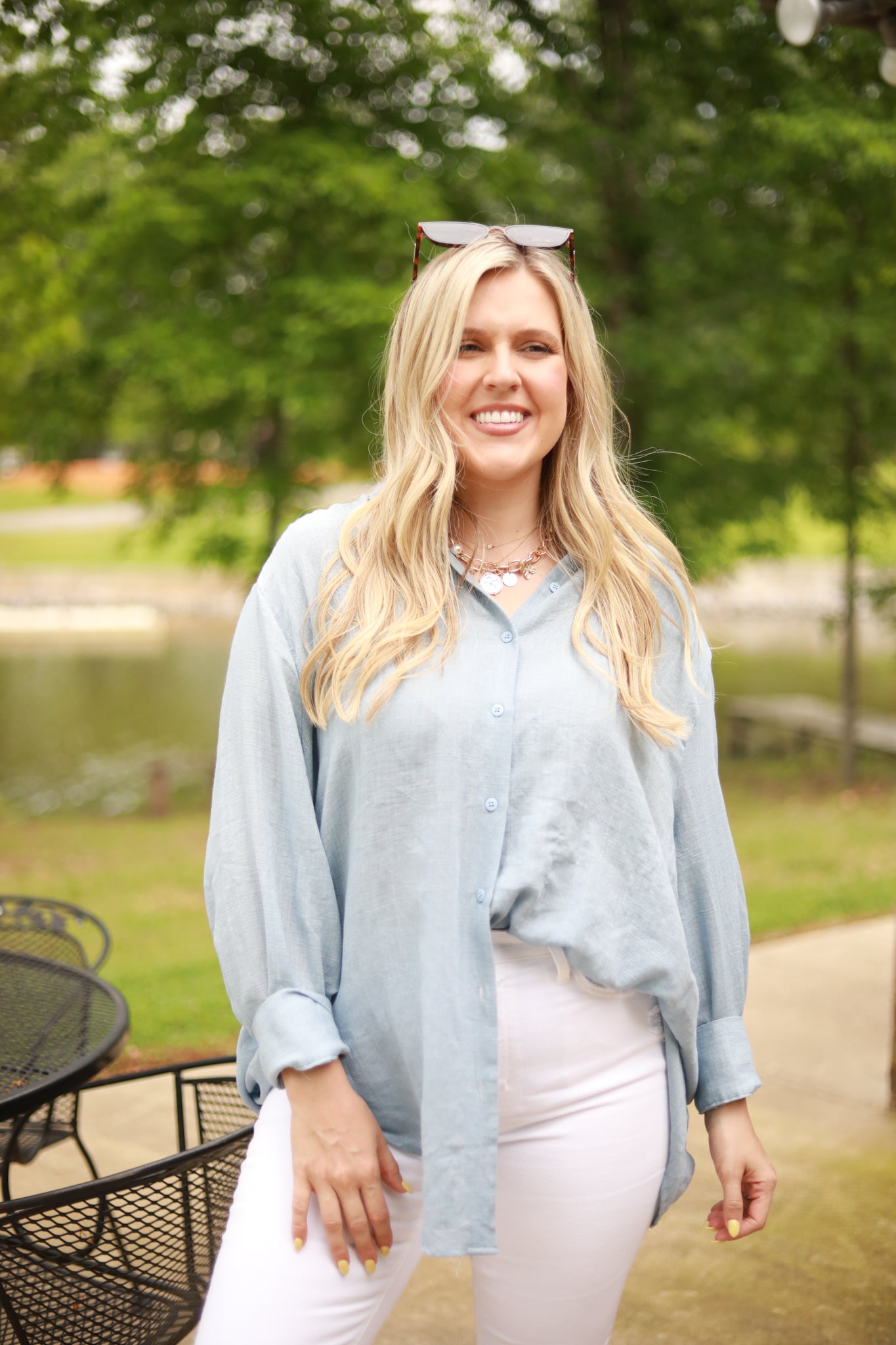 Oversized Button Down Top