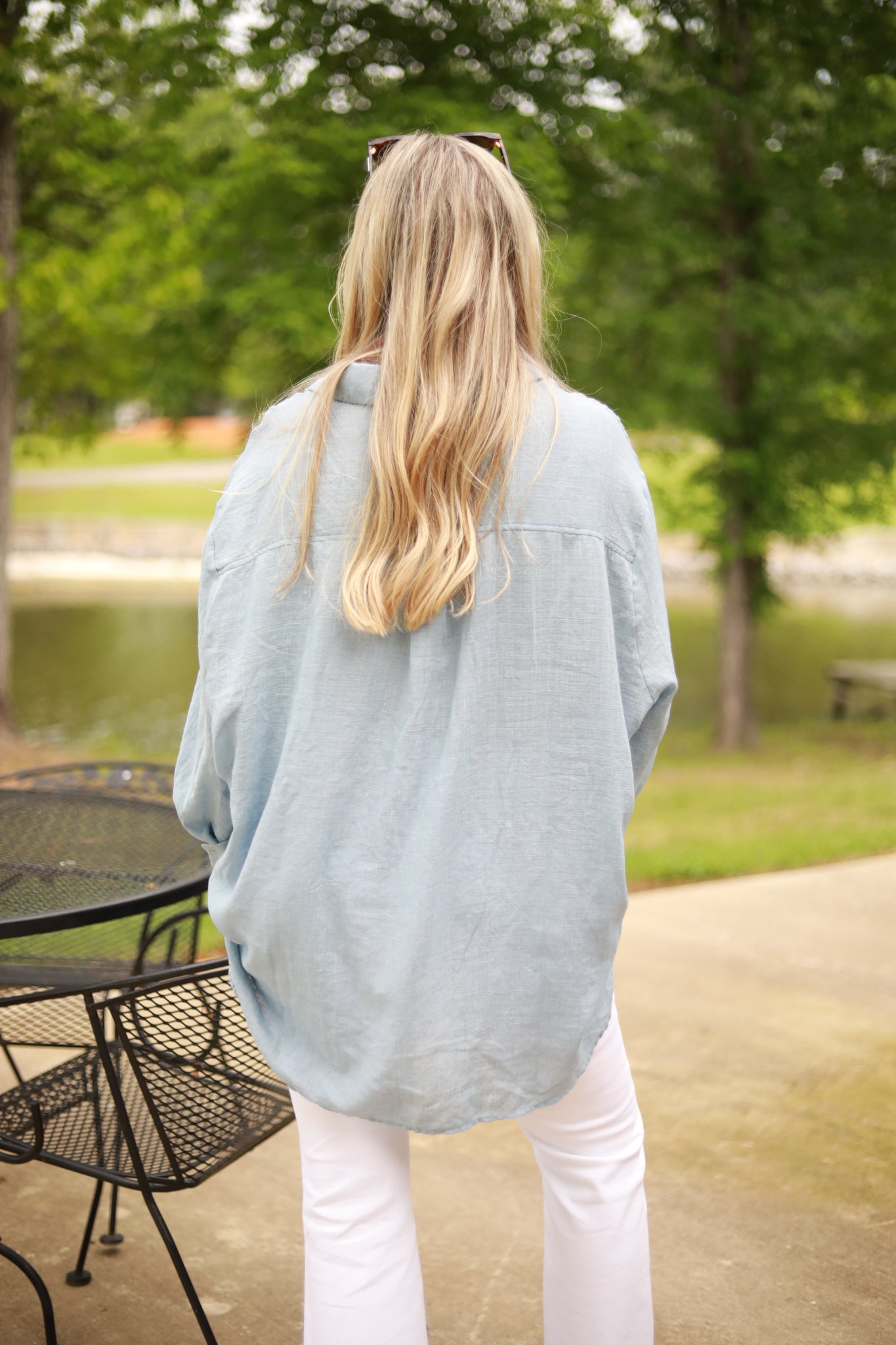 Oversized Button Down Top