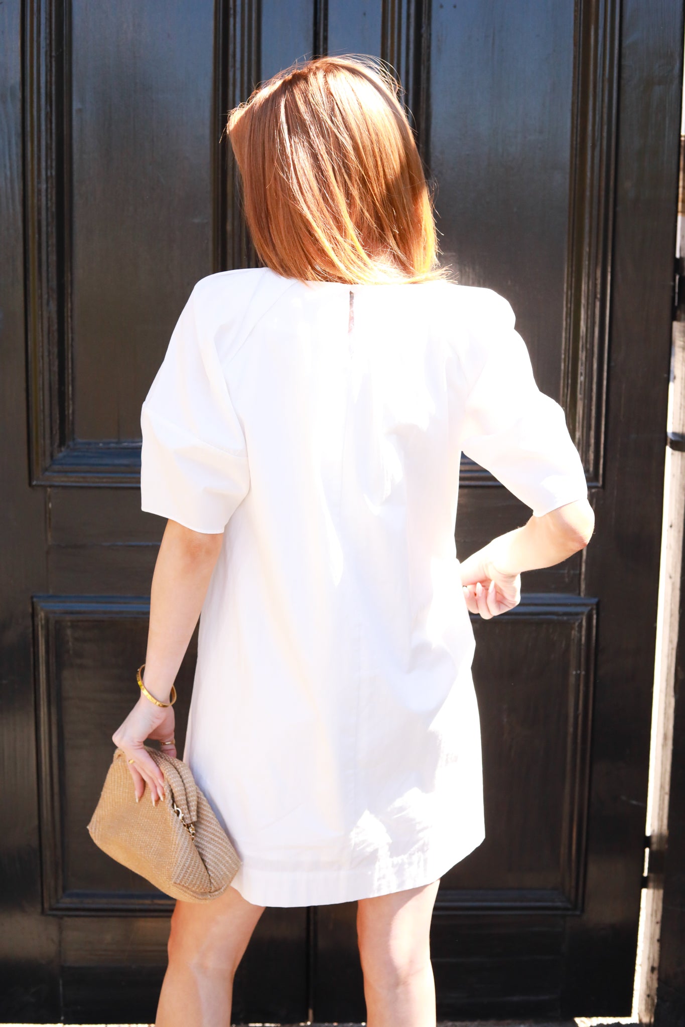 Crisp White Shift Dress