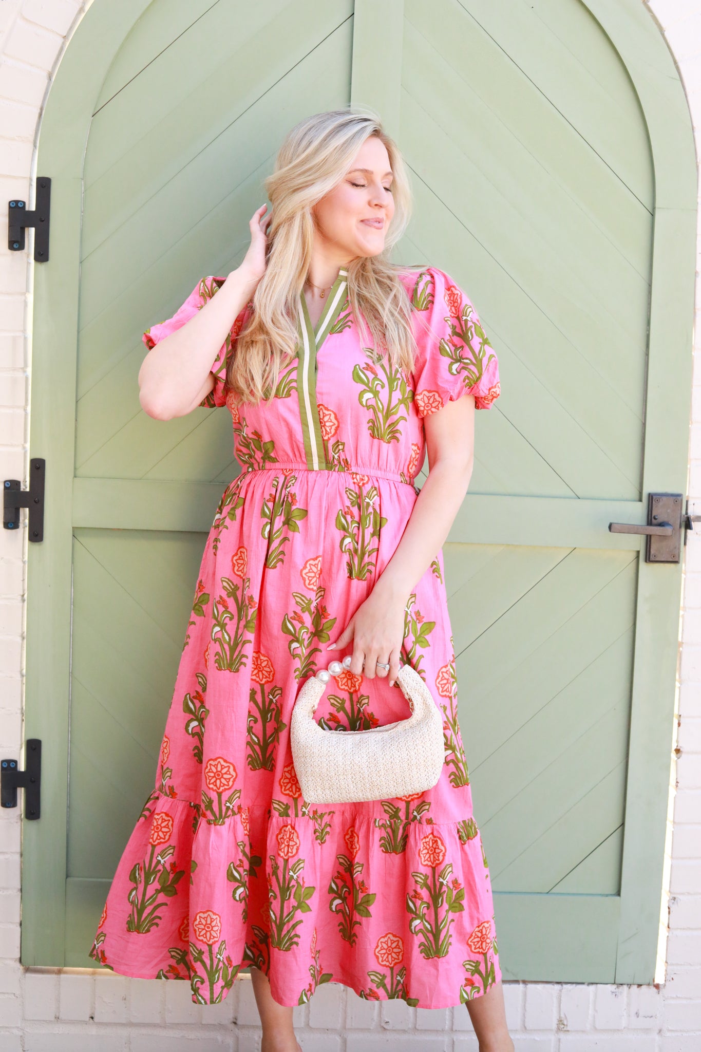 Big Floral Midi Dress